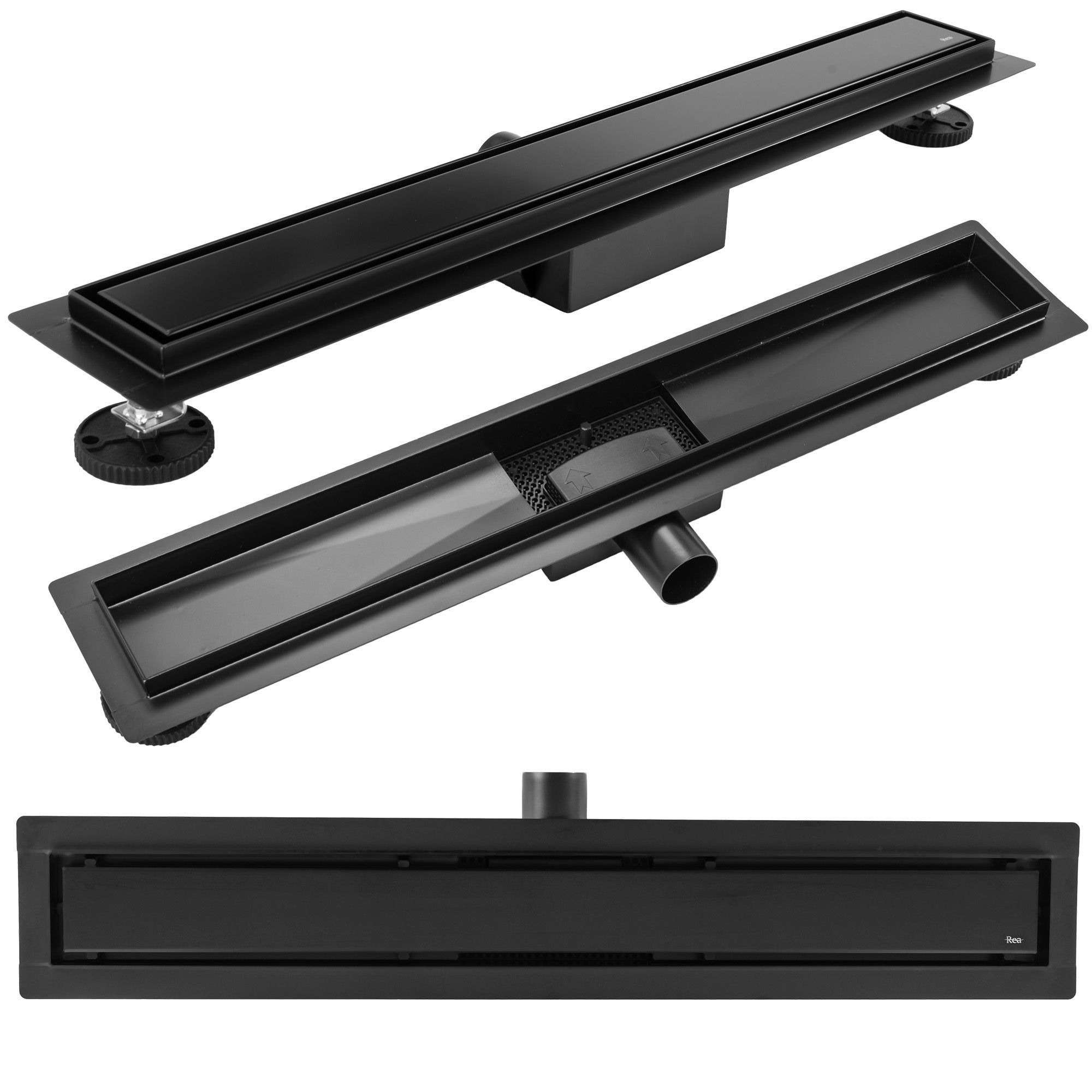 Rea Neox Czarny évacuation linéaire 90 cm noir REA-G6603