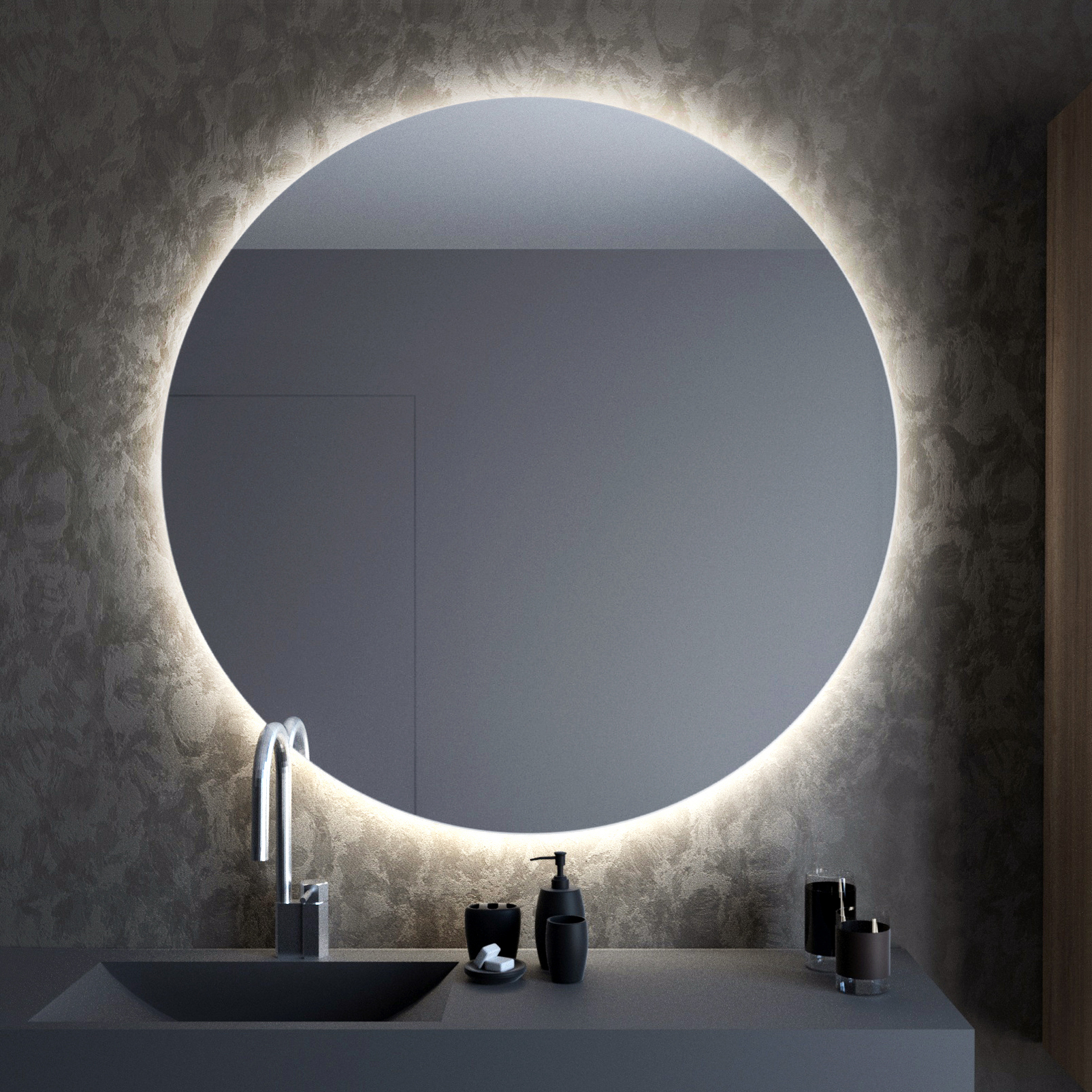 Baltica Design Bright miroir 70x70 cm circulaire avec éclairage 5904107913339