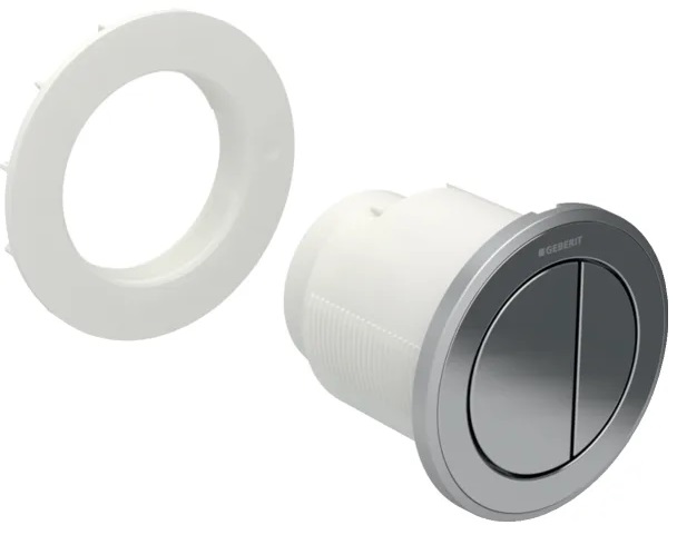 Geberit Typ 10 bouton de chasse d'eau pour WC chrome mat 116.057.JQ.1