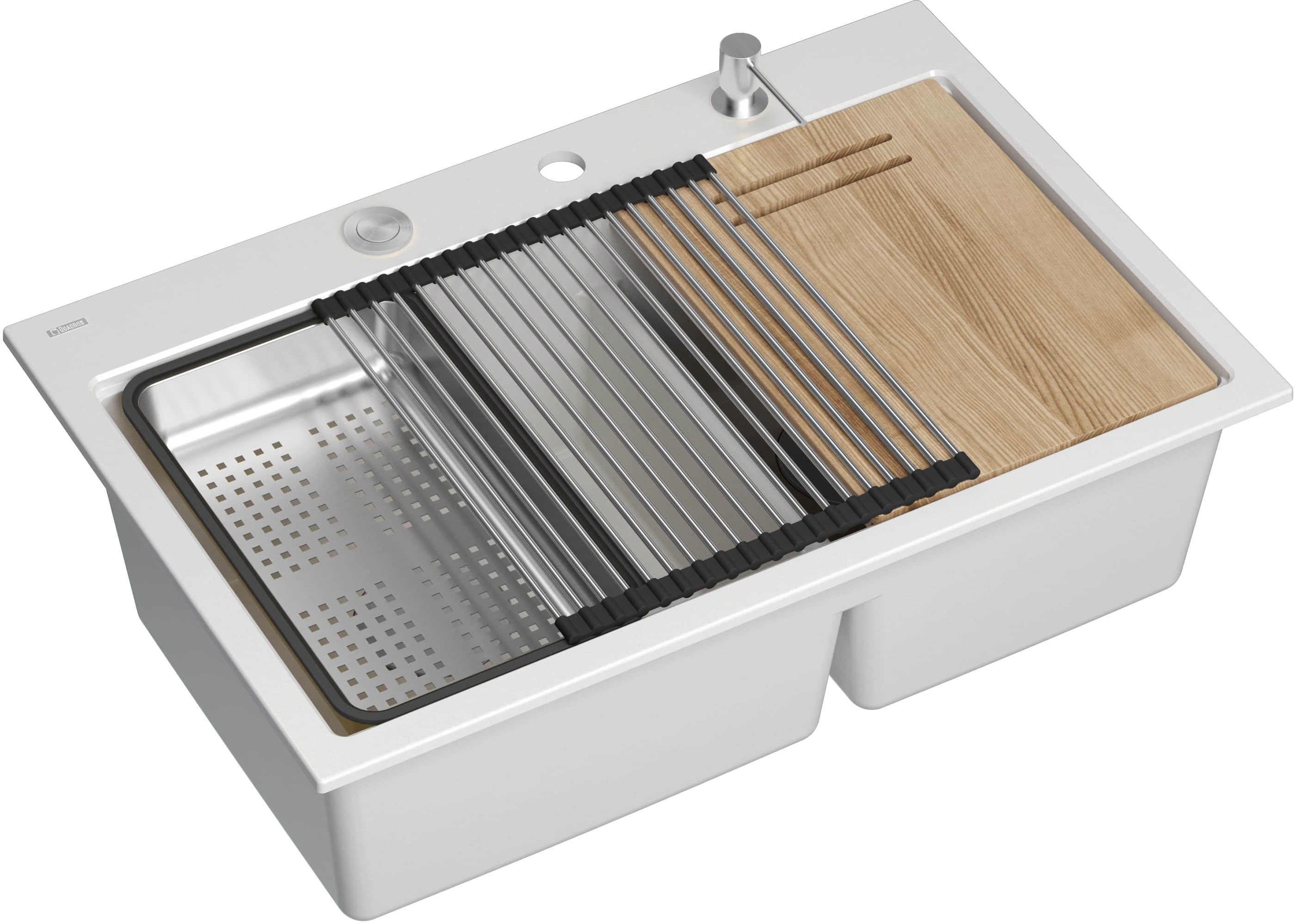 Quadron Marc 120 évier graniteq 76x50 cm blanc HQC7650U1_BS