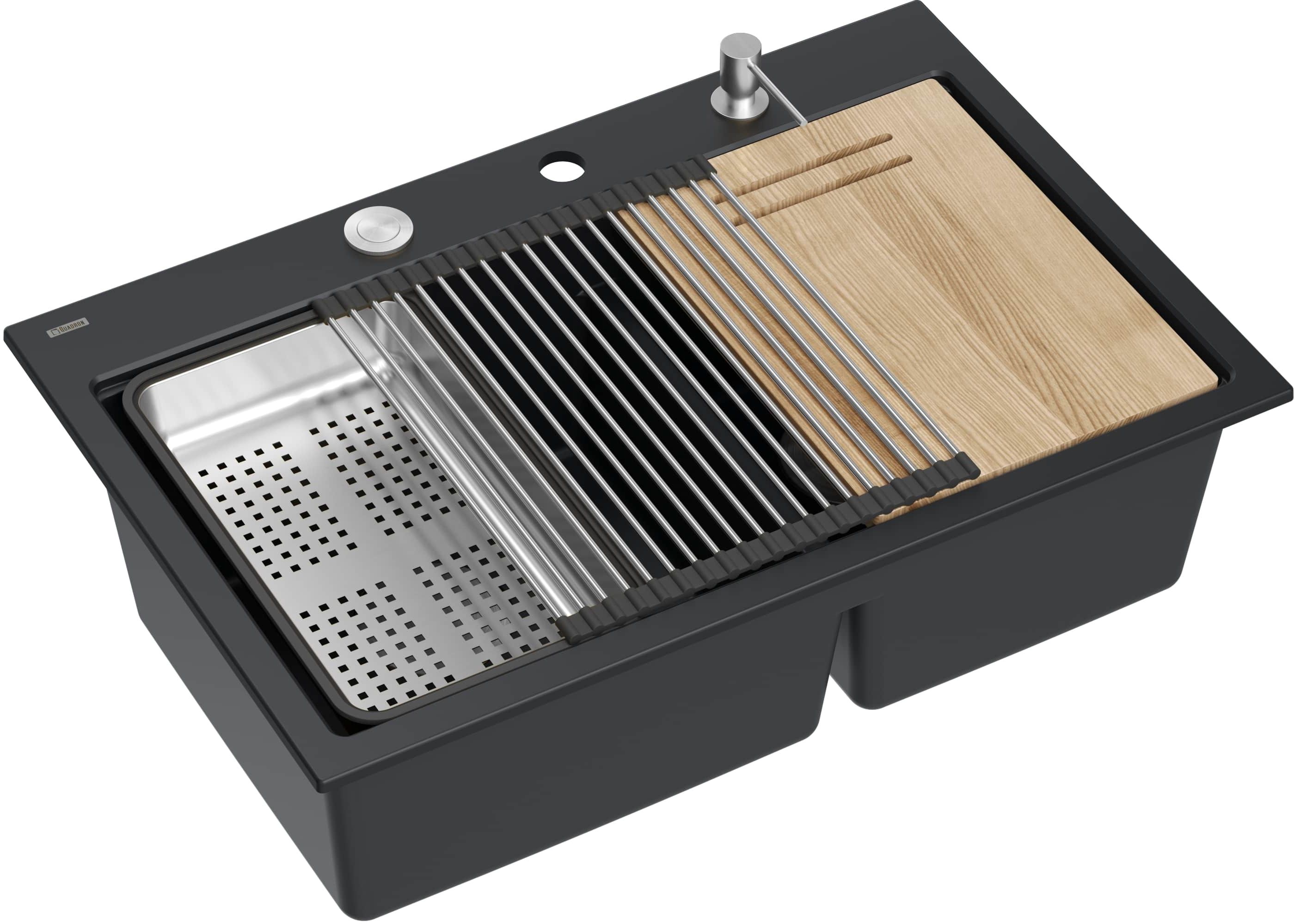 Quadron Marc 120 évier graniteq 76x50 cm noir HQC7650U7_BS