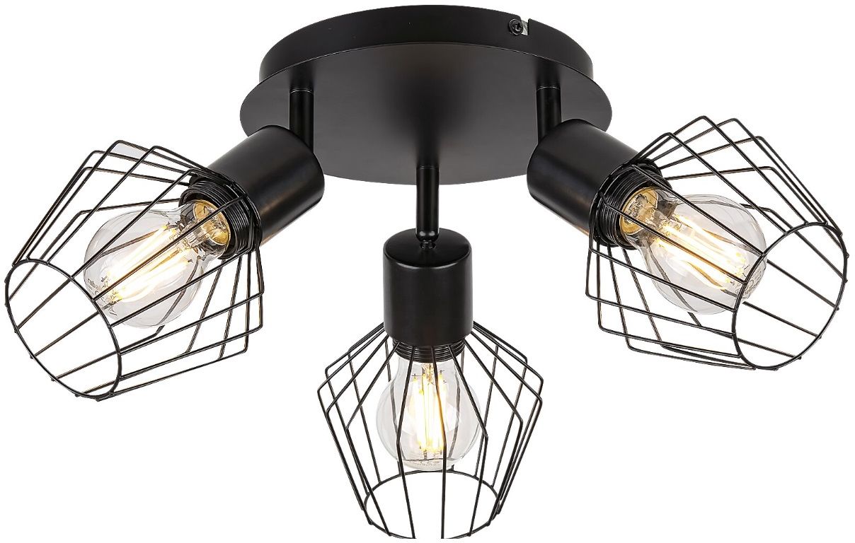 Rabalux Belano plafonnier 3x40 W noir 3536