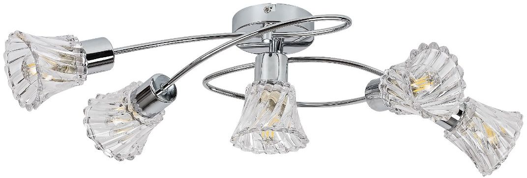 Rabalux Hestia plafonnier 5x40 W chrome-transparent 5304
