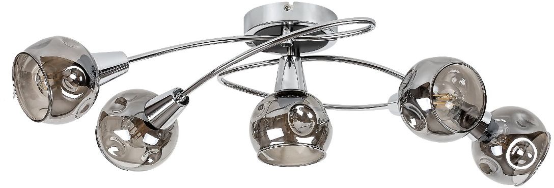 Rabalux Tamara plafonnier 5x40 W chrome-fumé 5349