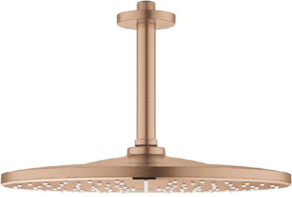 Grohe Rainshower douche à effet de pluie avec bras 31x31 cm circulaitre Brushed Warm Sunset 26560DL0