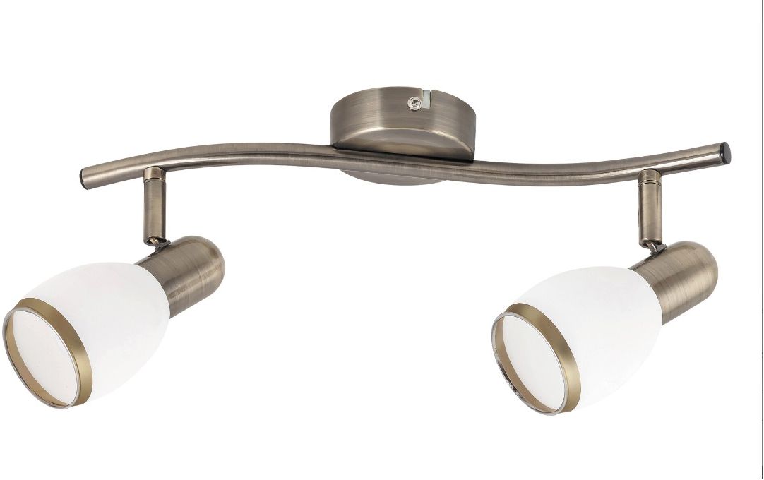 Rabalux Elite plafonnier 2x40 W blanc-marron 5971