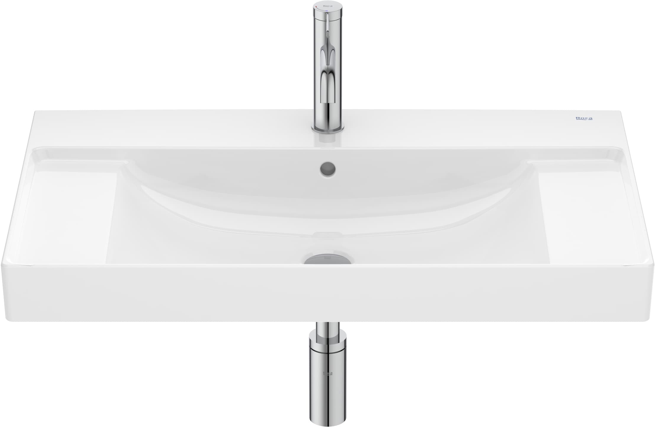 Roca Ona lavabo 80x46 cm rectangulaire de meuble blanc A32768H004