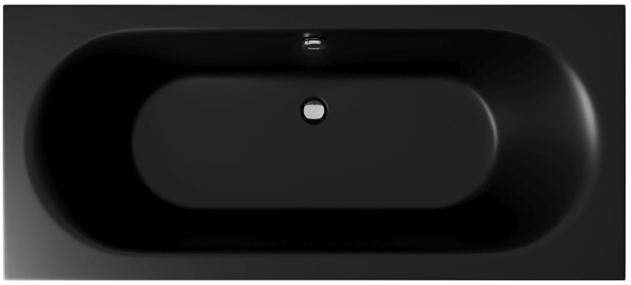 Excellent Oceana baignoire rectangulaire slim 160x75 cm noir WAEX.OCE16BLMS\