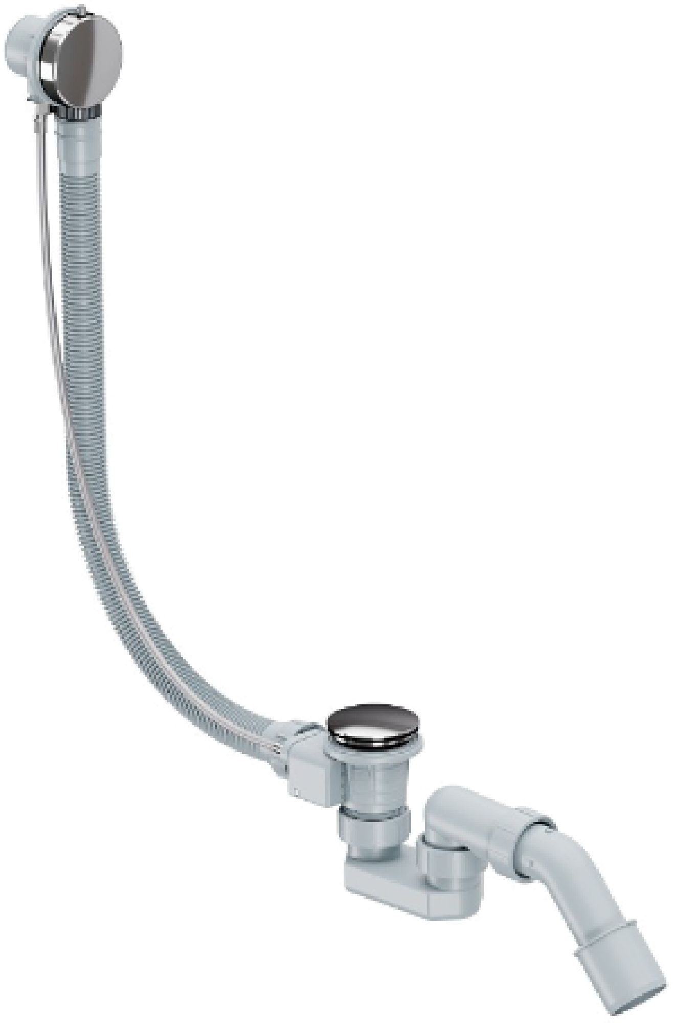 Excellent Simple siphon avec trop-plein chrome ARIN.3180CR