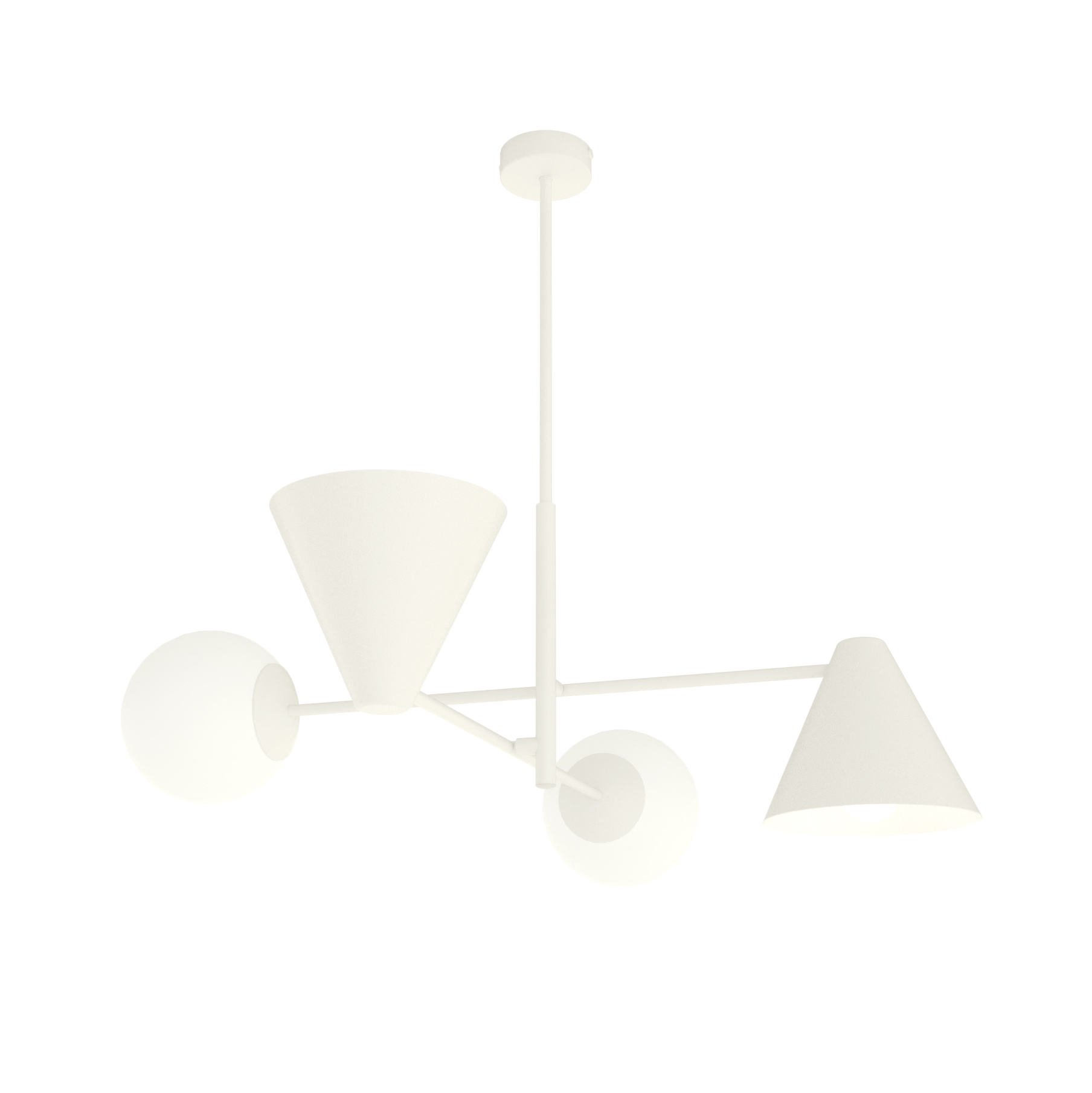 Emibig Hermes plafonnier 4x10 W blanc 1348/4