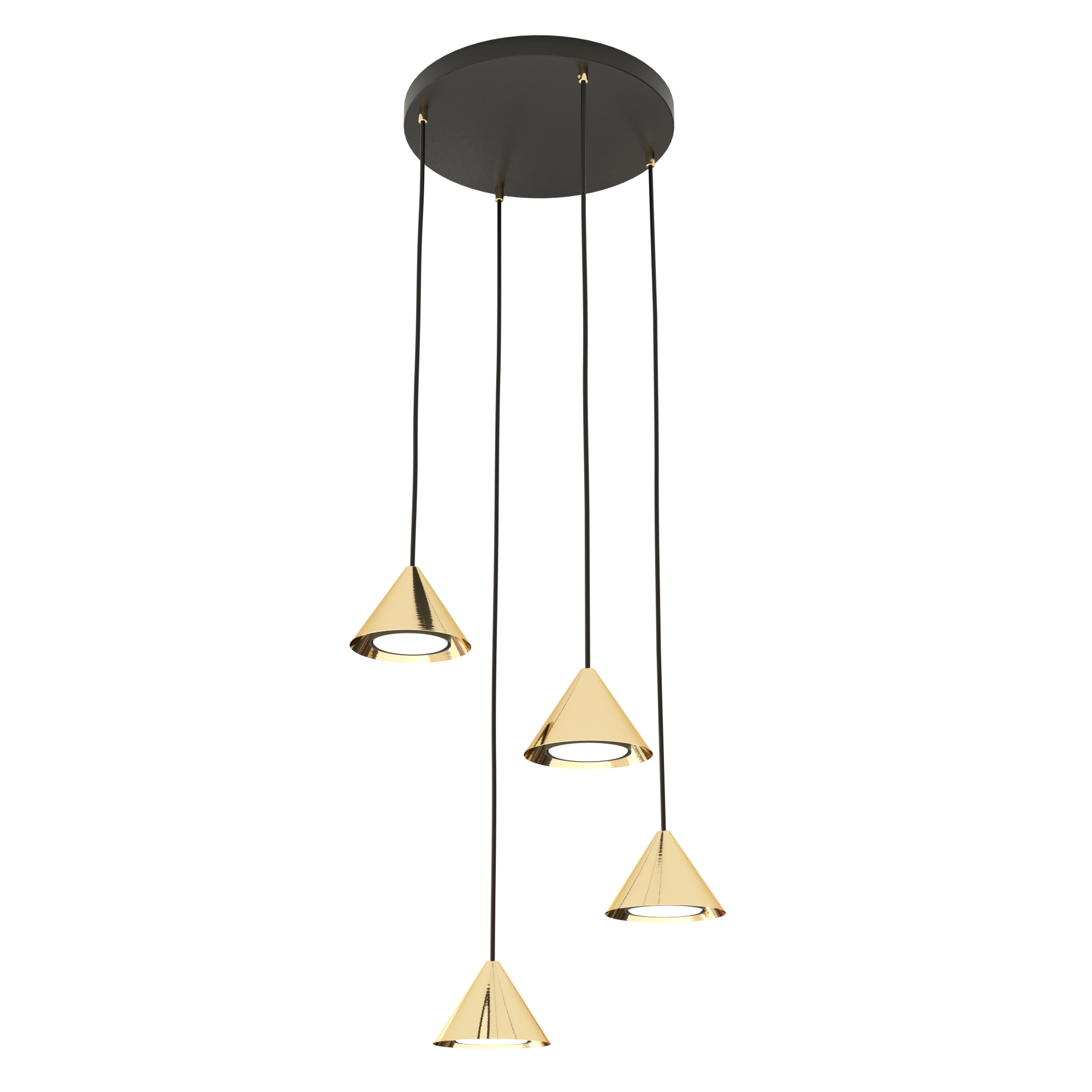 Emibig Elit lampe suspendue 4x10 W noir-doré 13294PREM