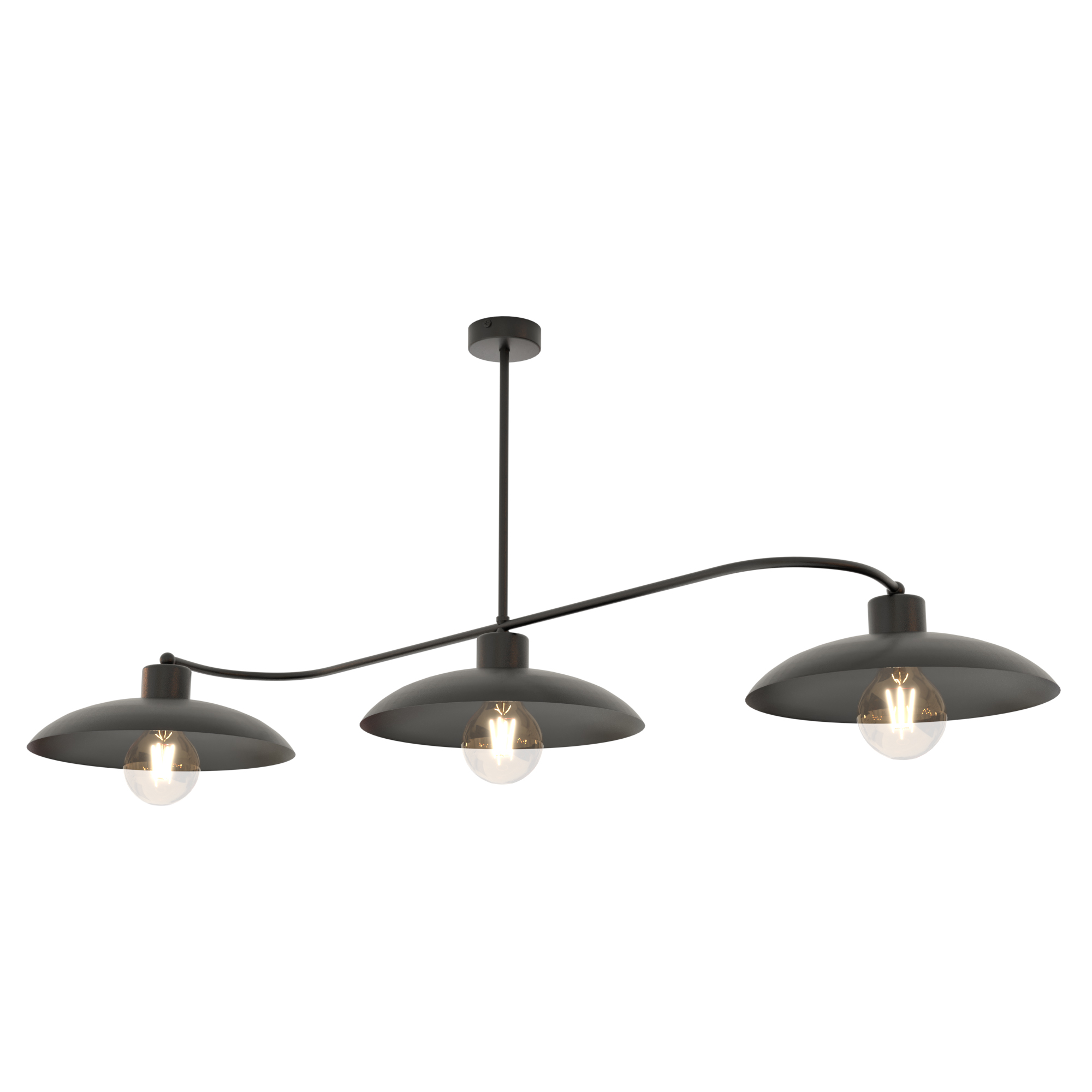 Emibig Foster plafonnier 3x10 W noir 1353/3