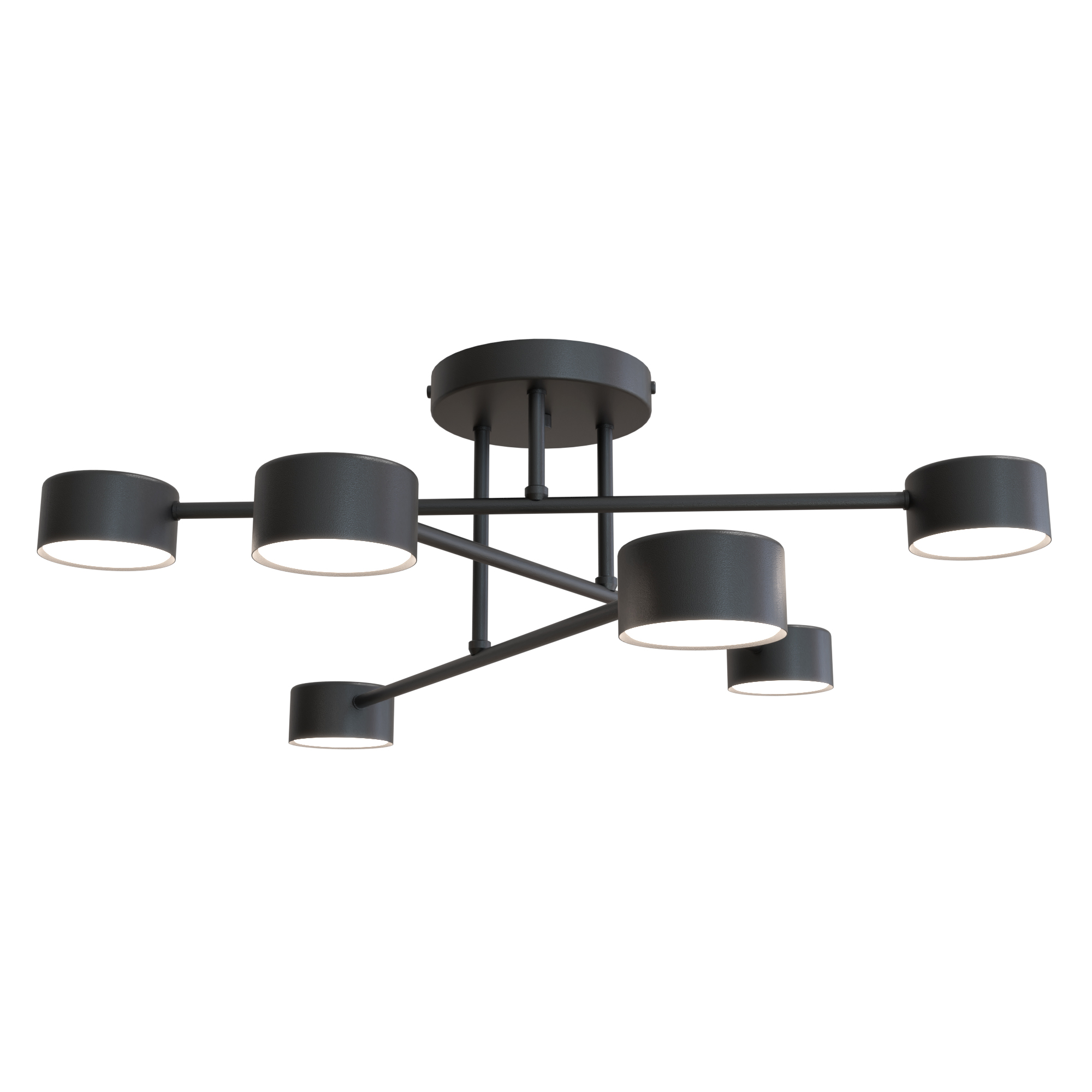 Emibig Halo plafonnier 6x10 W noir 1355/6