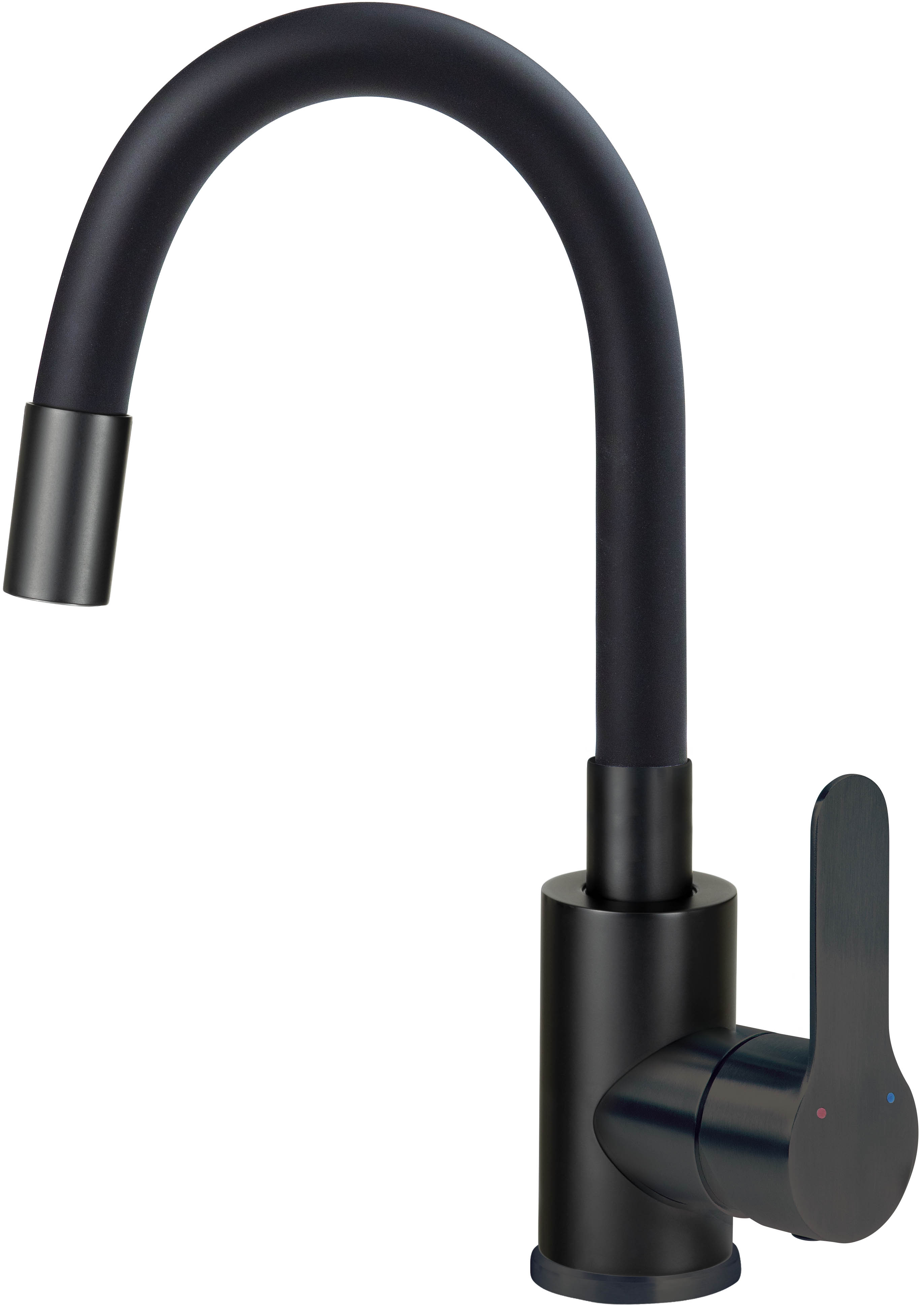 Deante Lupo mitigeur de lavabo sur pied noir BLU_N24M
