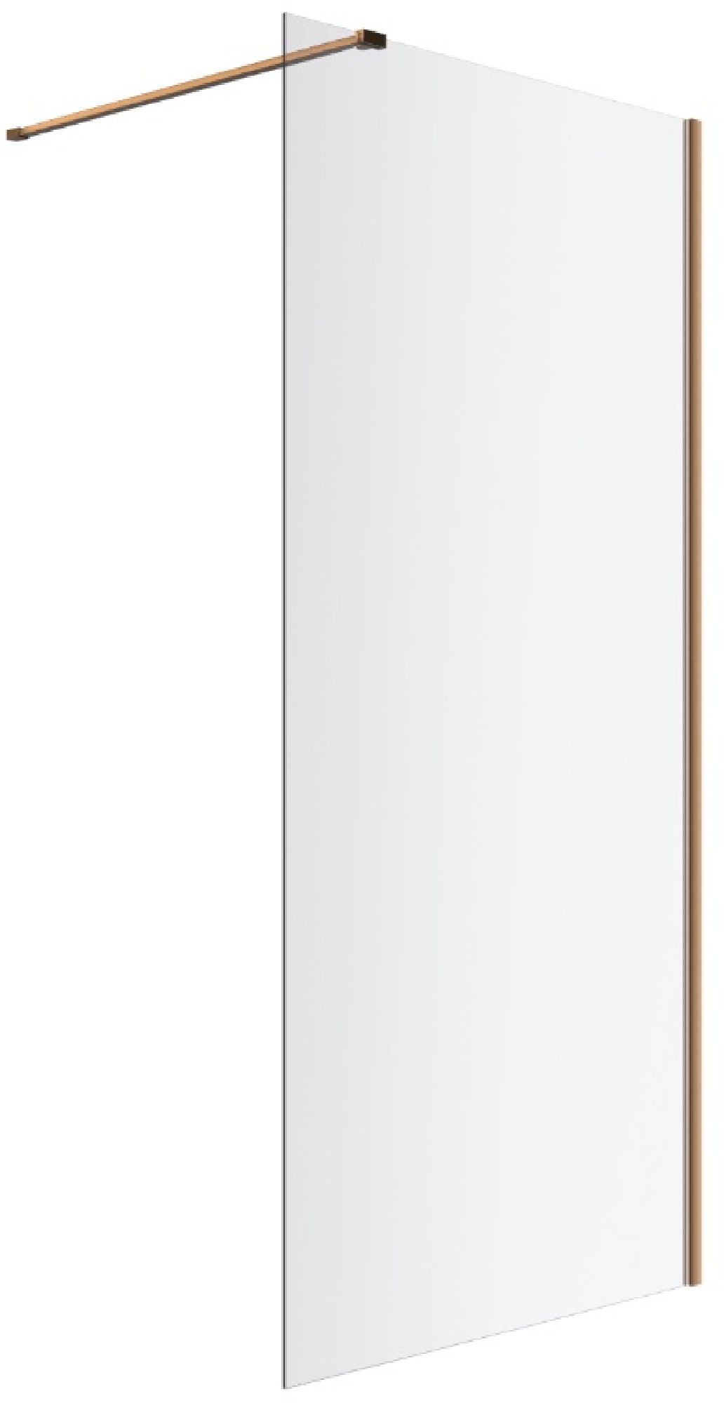 Excellent Vidoq paroi de douche walk-in 90 cm cuivre brossé/verre transparent KAEX.1506.900.LP.CB