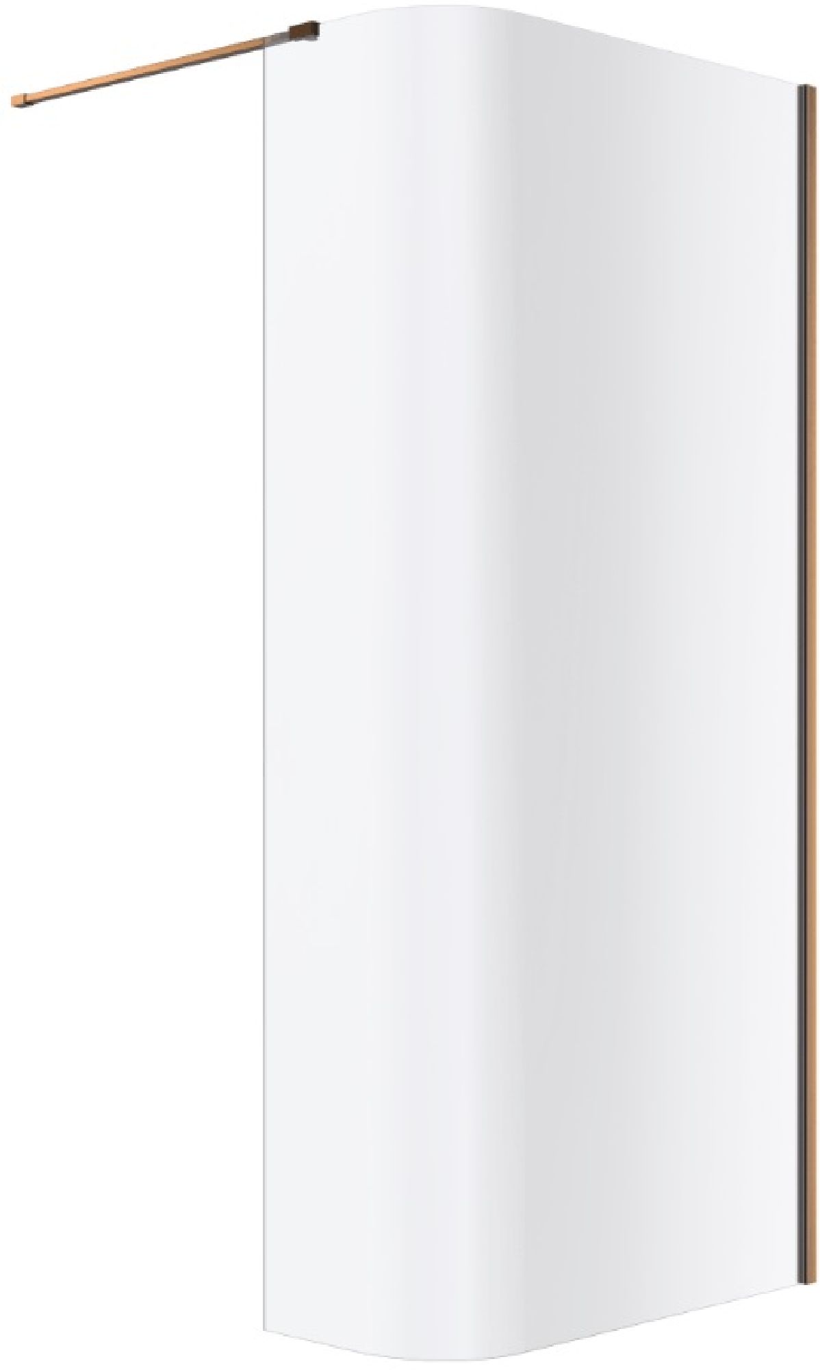 Excellent Vidoq paroi de douche walk-in 93 cm cuivre brossé/verre transparent KAEX.1507.930.LP.CB