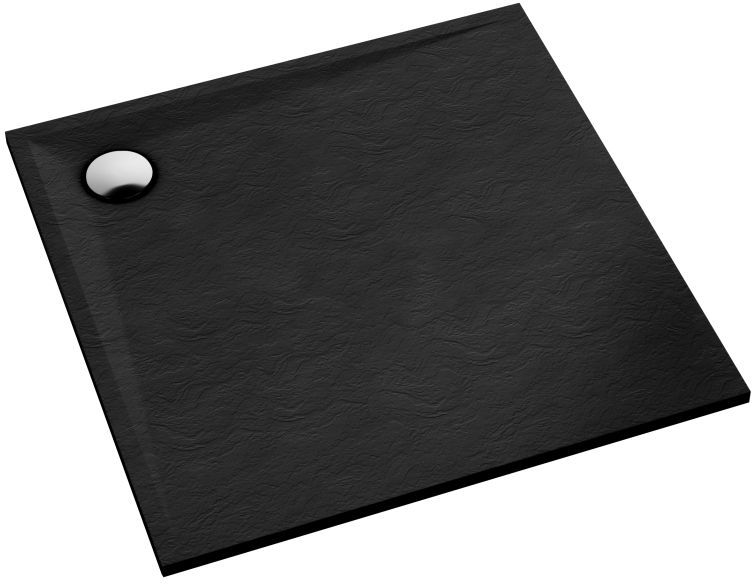 Schedline Libra Black Stone receveur de douche carré 90x90 cm noir 3SP.L1K-9090/C/ST
