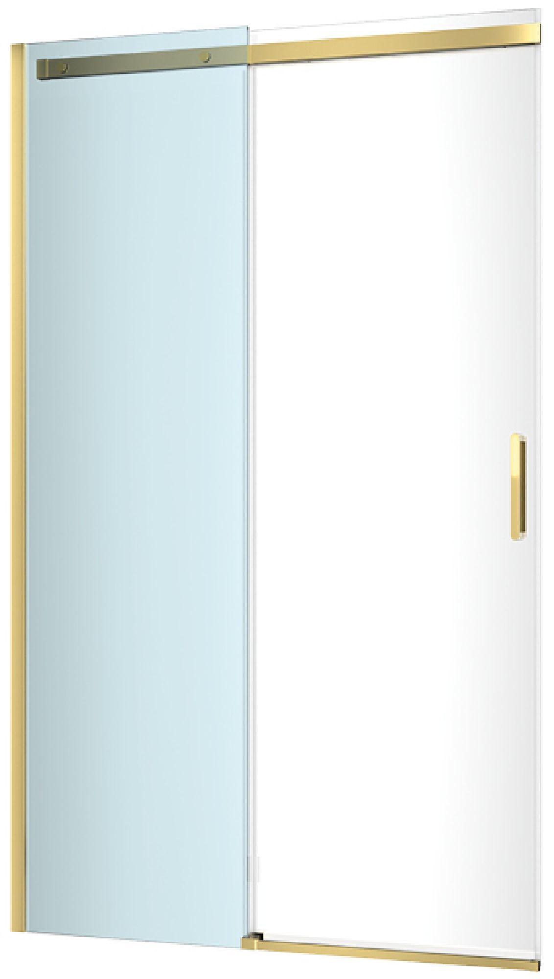 Excellent Rols porte de douche 140 cm coulissant doré brillant/verre transparent KAEX.2612.1400.LP2/2.GL