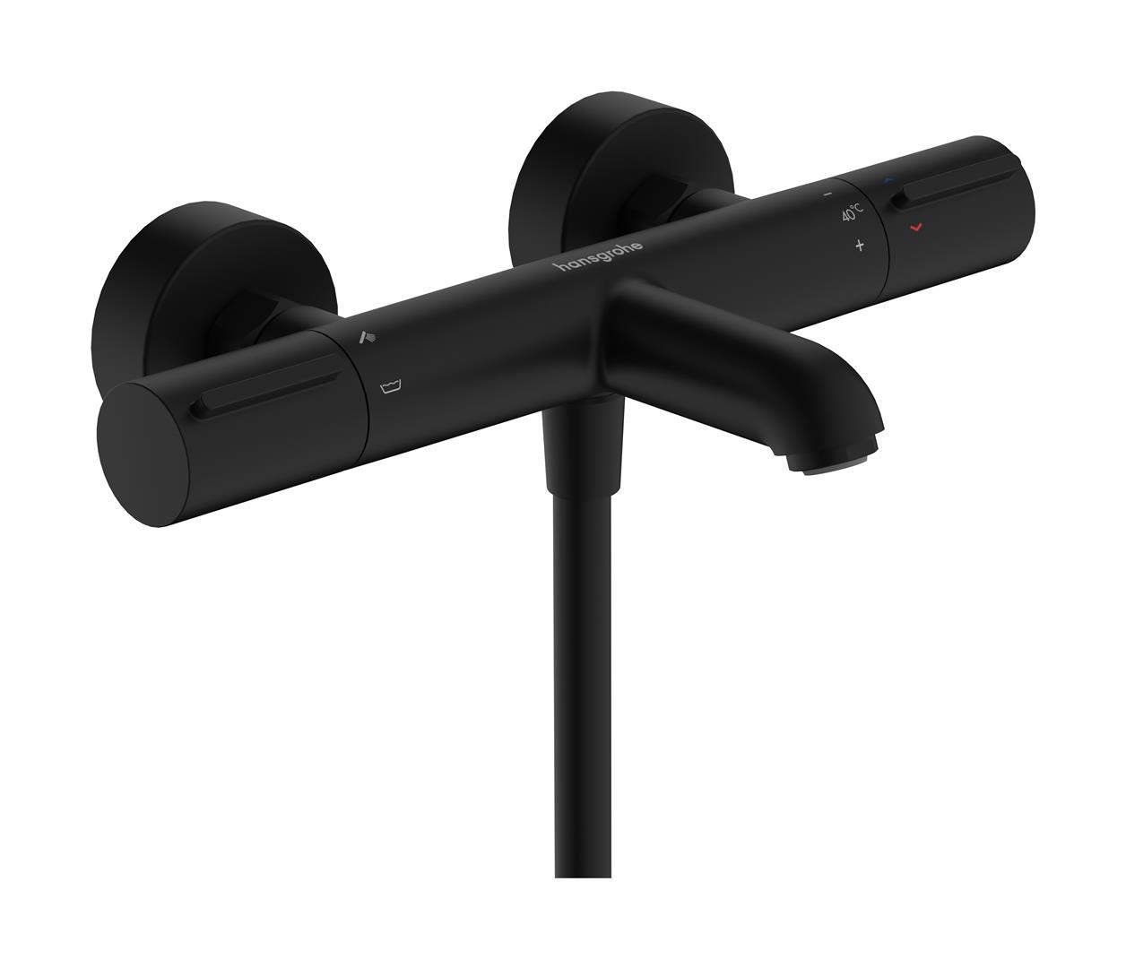 Hansgrohe Ecostat Element mitigeur bain-douche murale avec thermostat noir 13347670