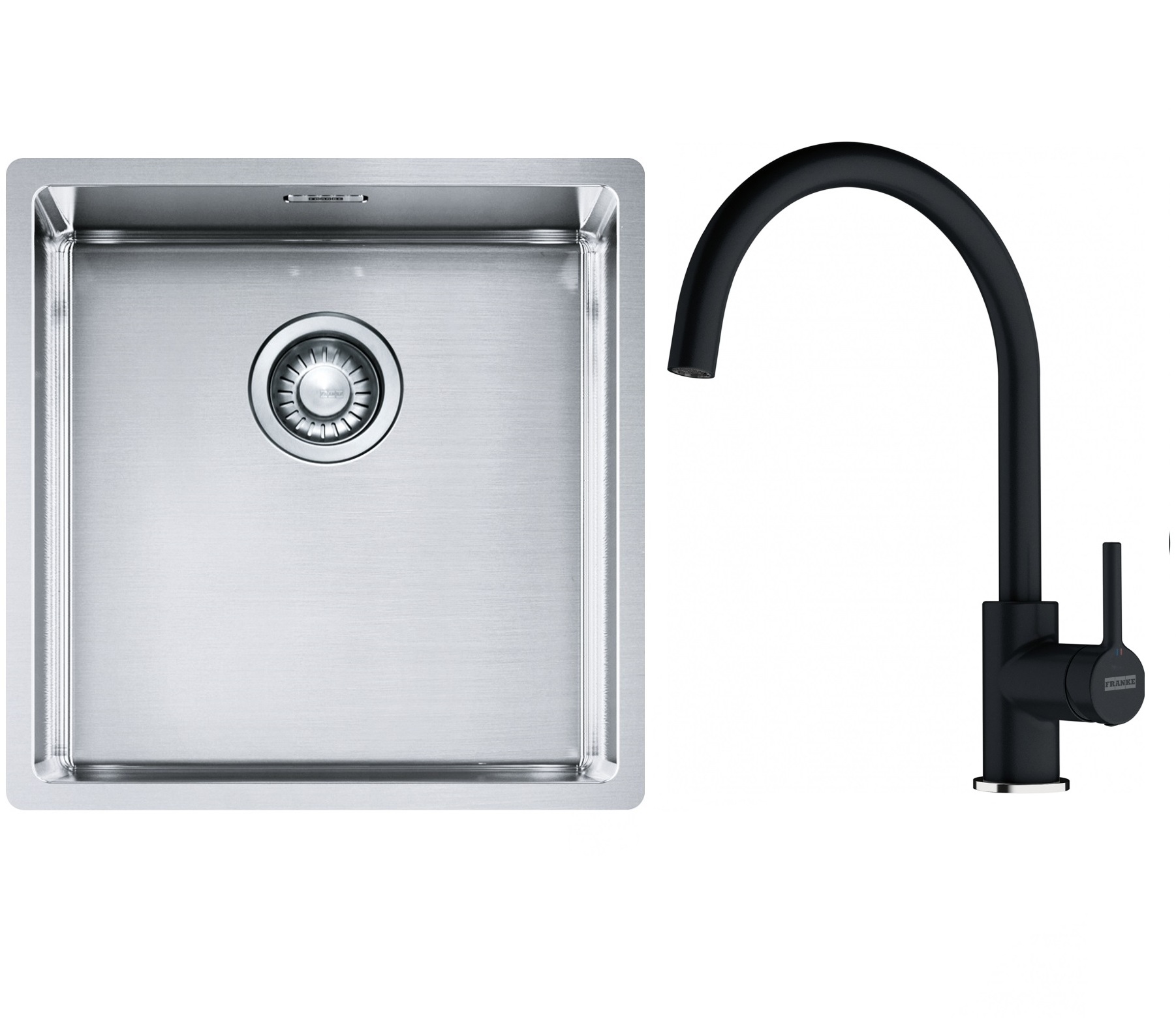 Set évier en acier inoxydable Franke Box 127.0453.654, mitigeur de cuisine Franke Lina 115.0626.020