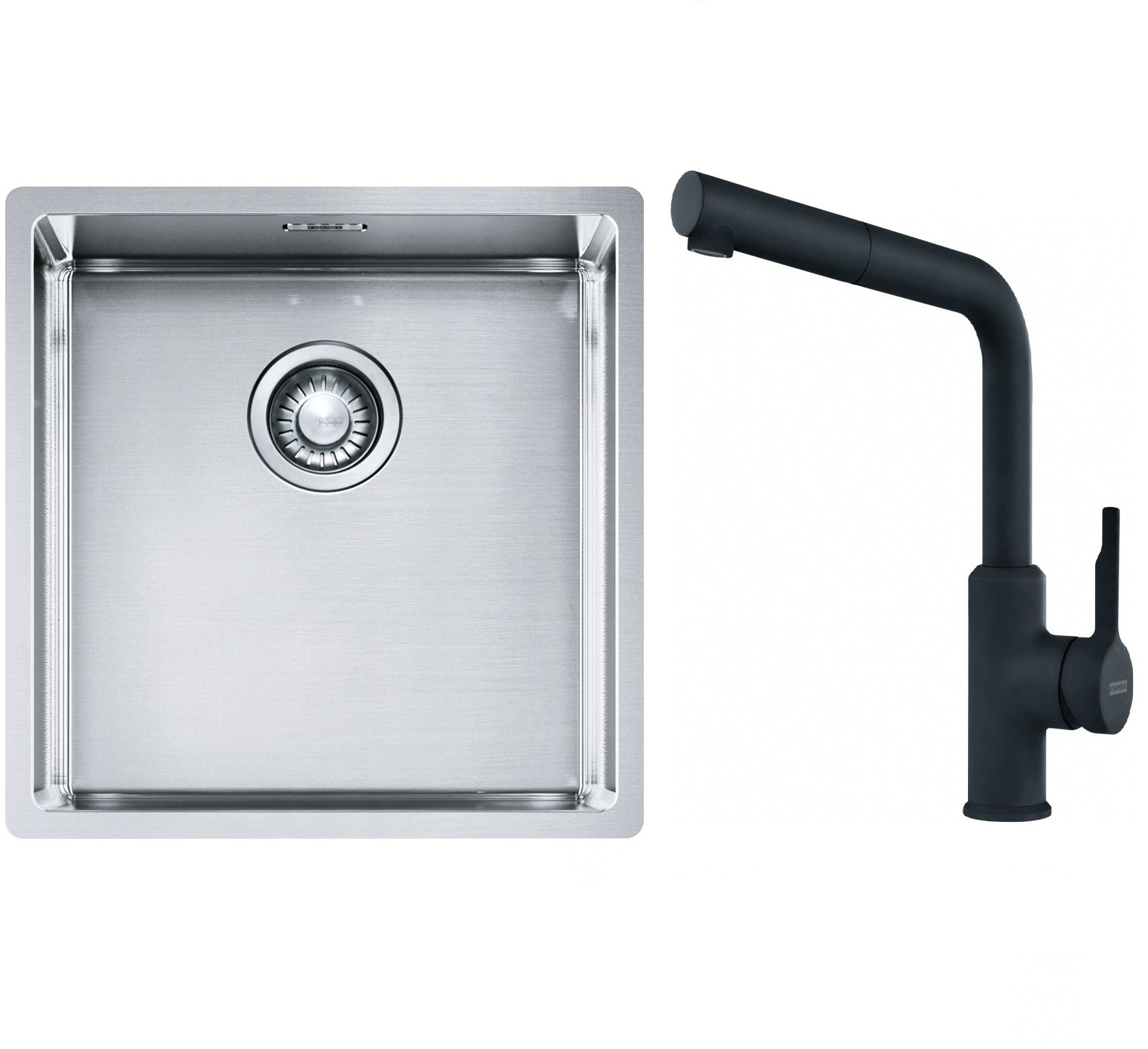 Set évier en acier inoxydable Franke Box 127.0453.654, mitigeur de cuisine Franke Urban 115.0627.523