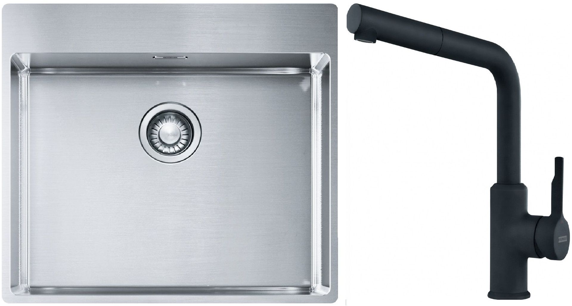 Set évier en acier inoxydable Franke Box 127.0369.295, mitigeur de cuisine Franke Urban 115.0627.523