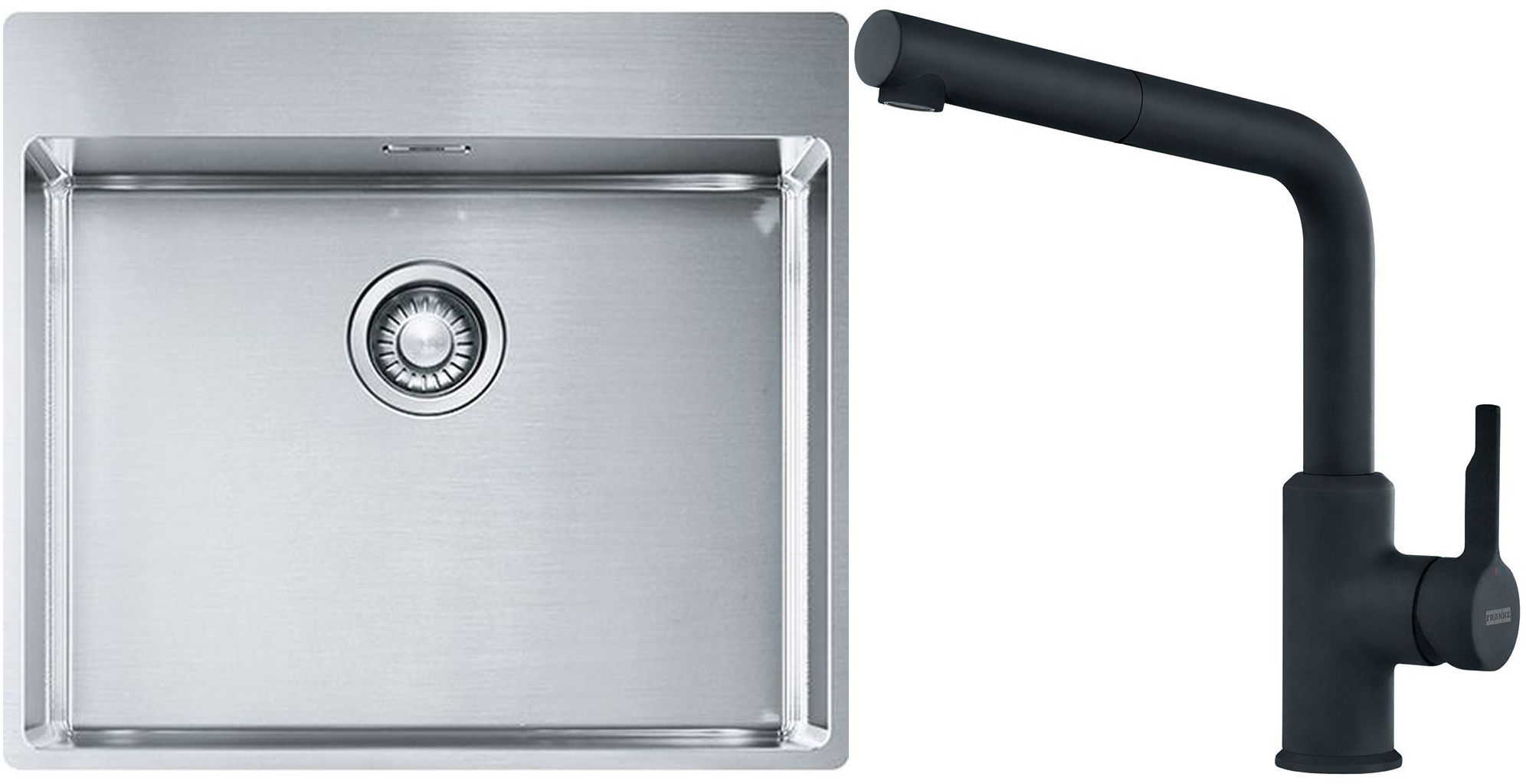 Set évier en acier inoxydable Franke Box 127.0369.295, mitigeur de cuisine Franke Urban 115.0627.523
