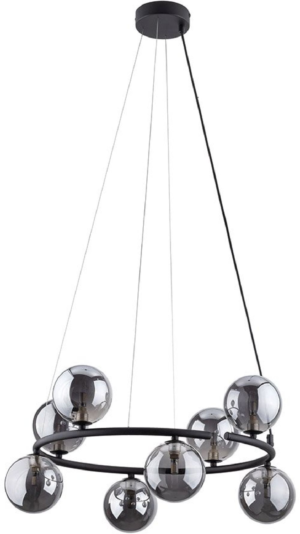 TK Lighting Anabelle lampe suspendue x6 W noir 6844