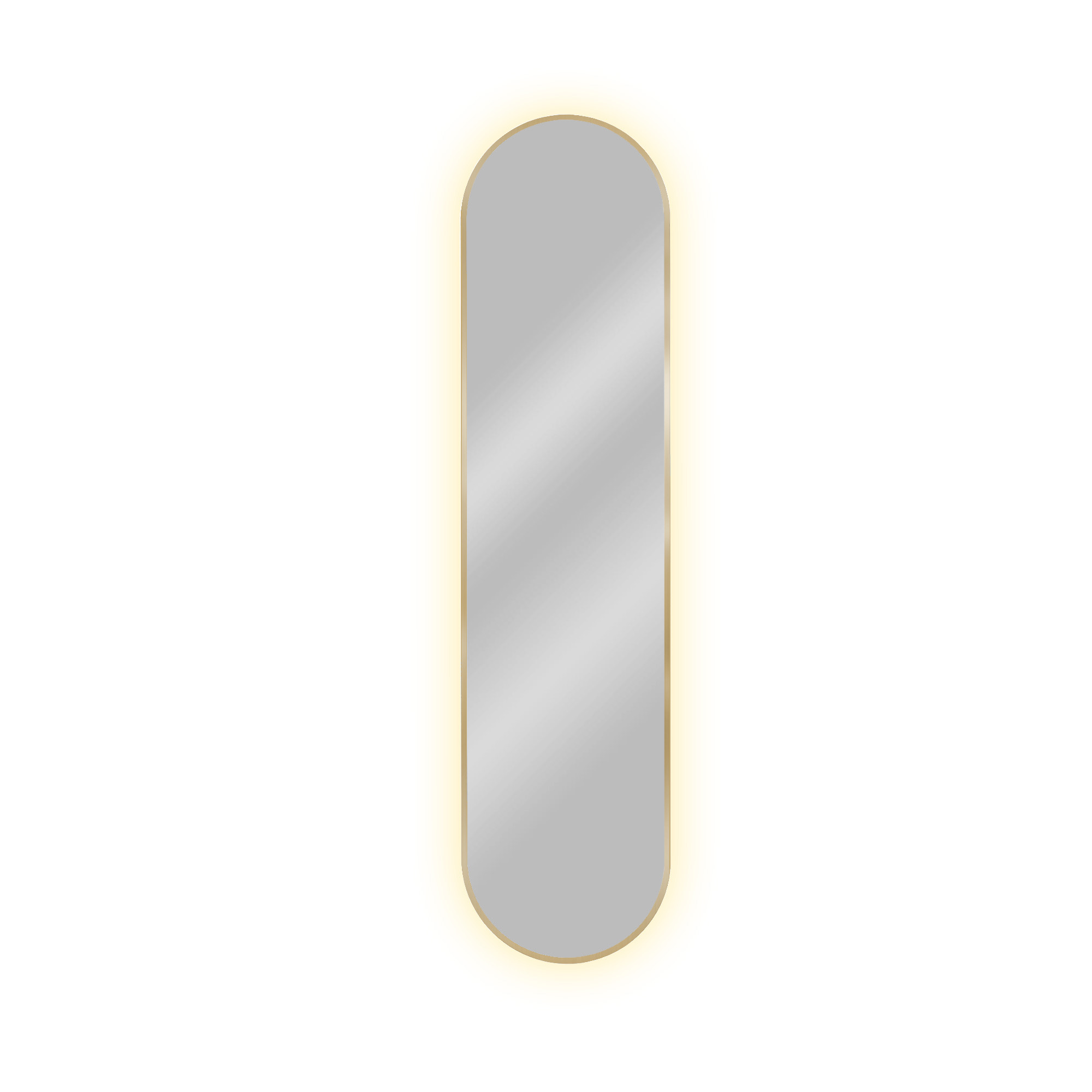 Baltica Design Tiny Border Pastille miroir 60x120 cm ovale avec éclairage doré 5904107929002