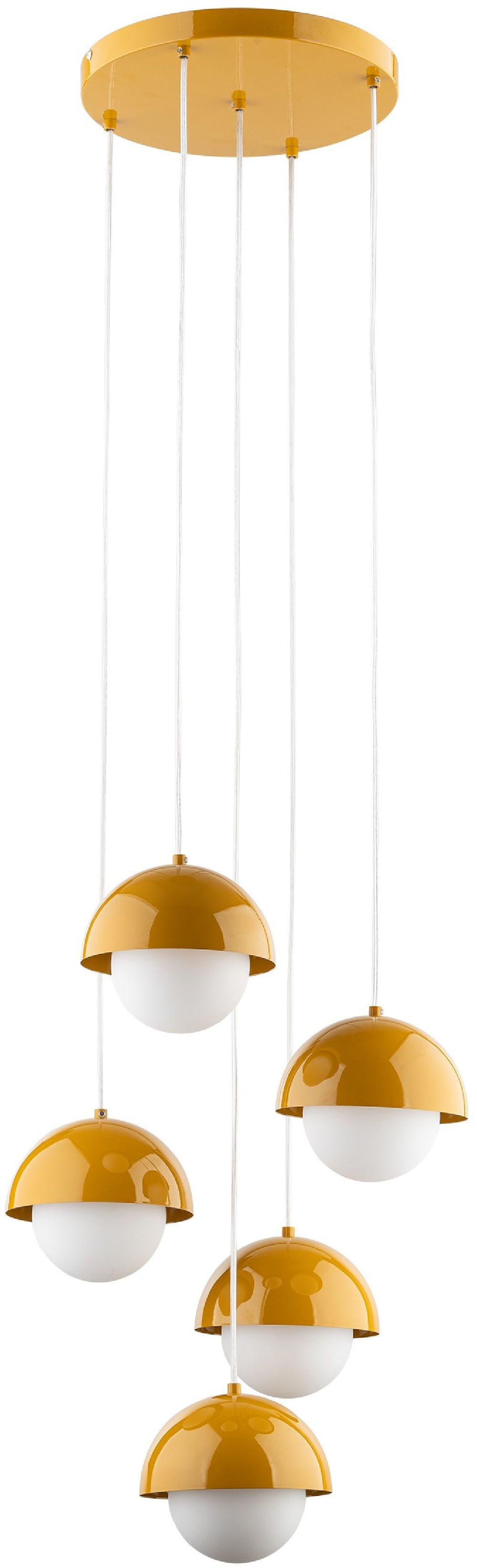 TK Lighting Bono lampe suspendue 5x8 W jaune 10268