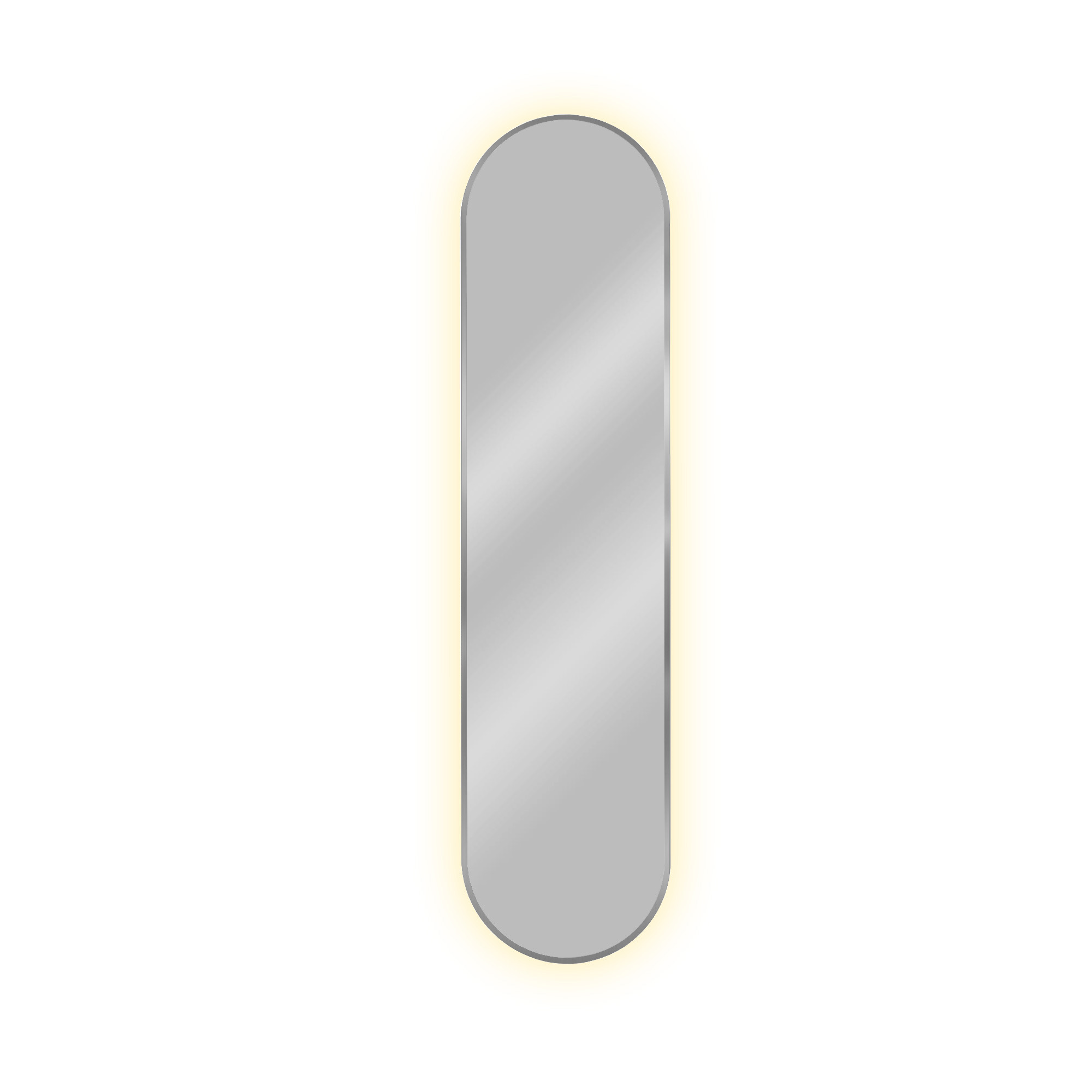Baltica Design Tiny Border Pastille miroir 60x90 cm ovale avec éclairage argenté 5904107929187