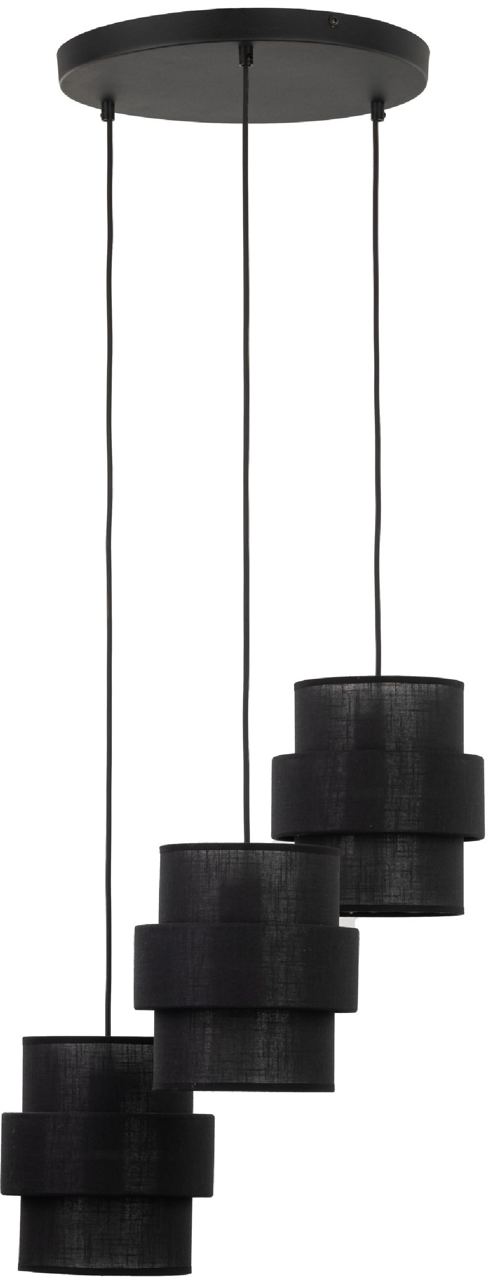 TK Lighting Calisto lampe suspendue 3x15 W noir 5981