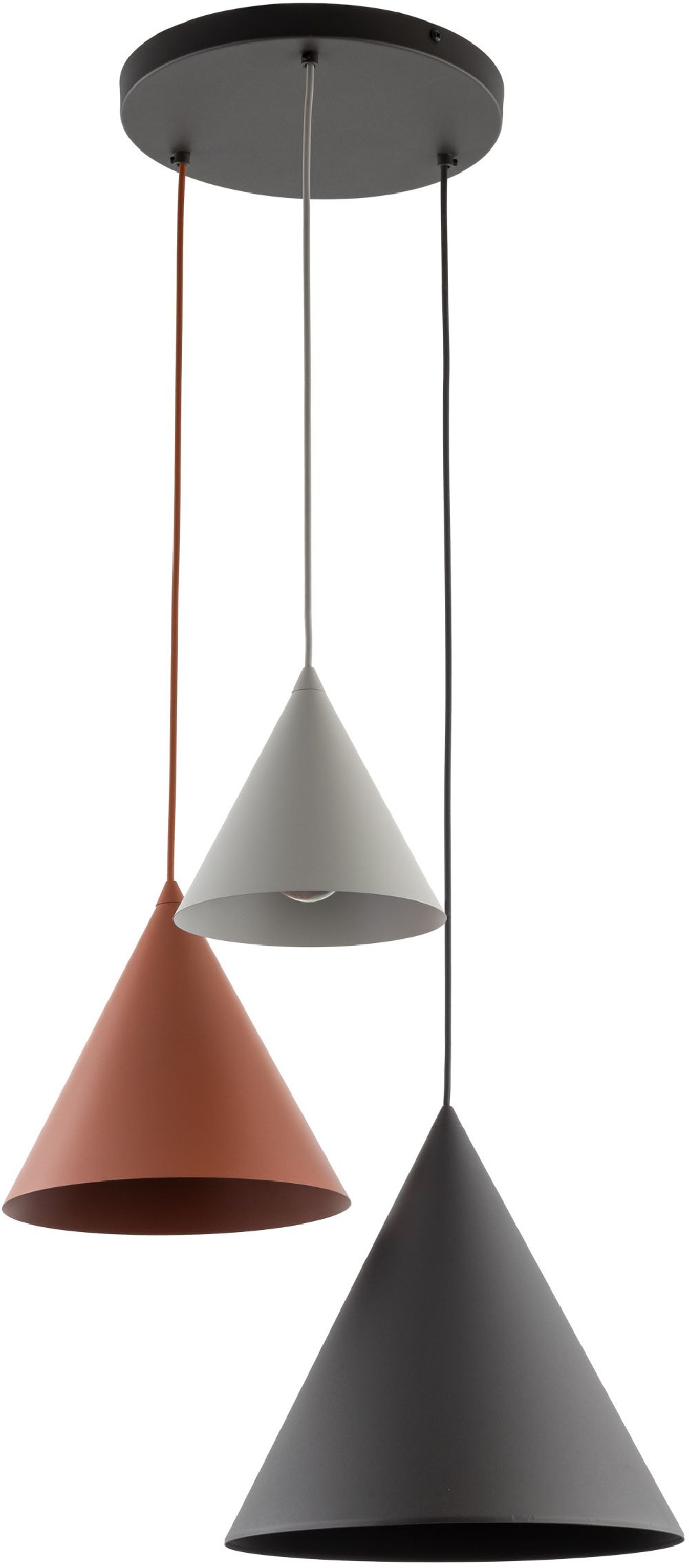 TK Lighting Cono lampe suspendue 3x15 W noir 6633