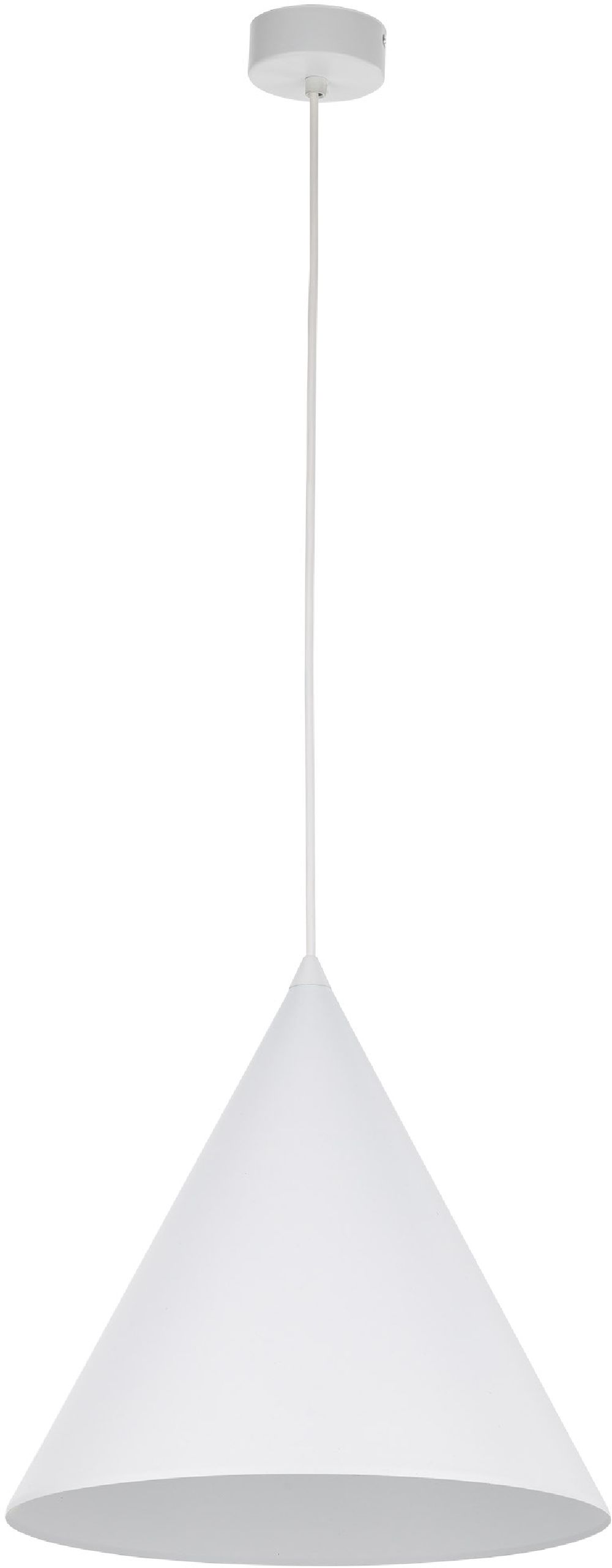 TK Lighting Cono lampe suspendue 1x15 W blanc 10009