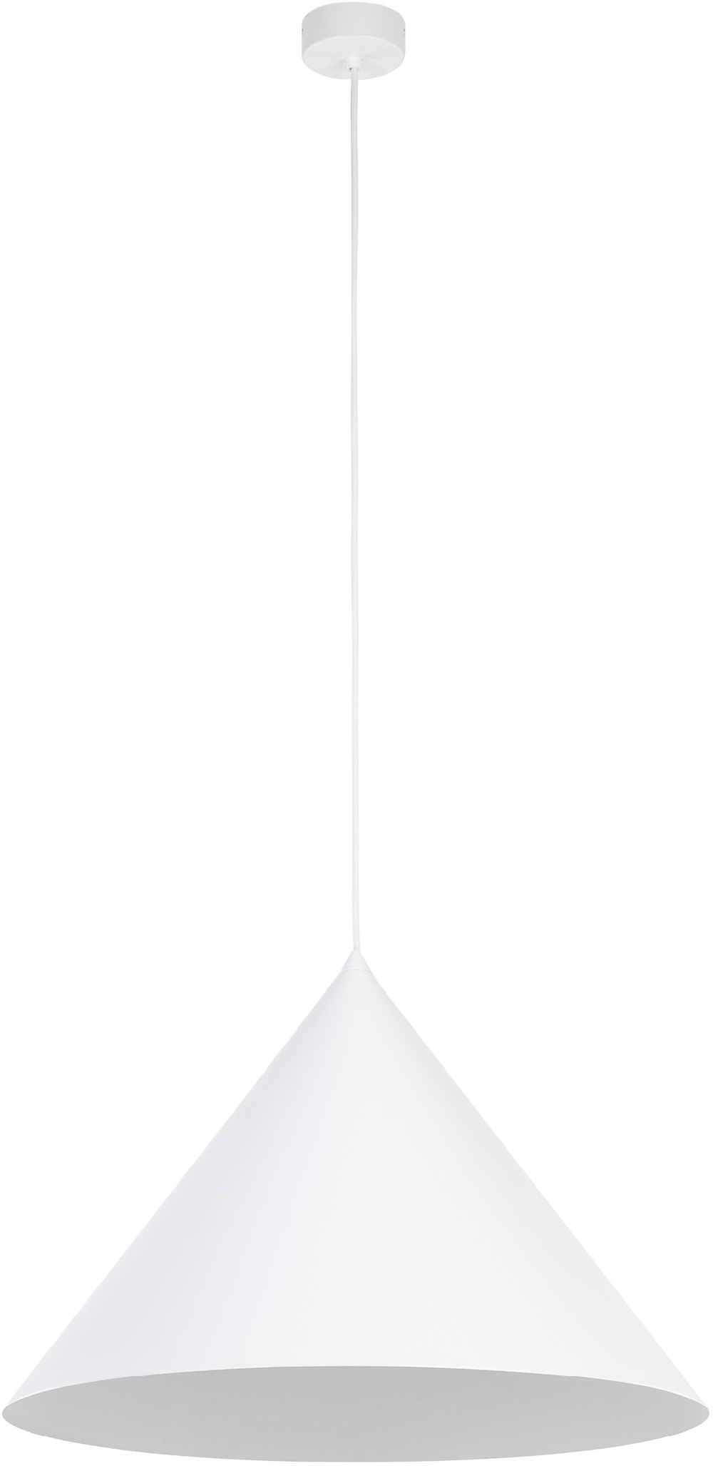 TK Lighting Cono lampe suspendue 1x15 W blanc 10010