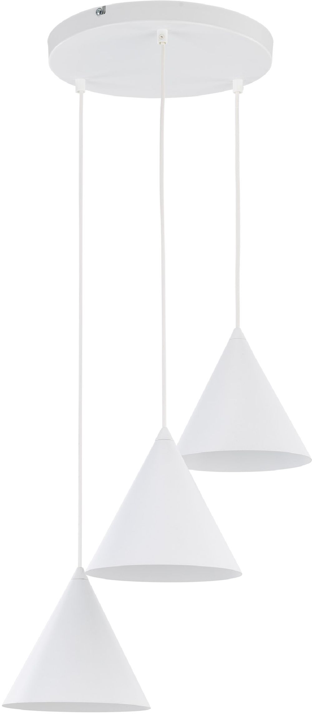 TK Lighting Cono lampe suspendue 1x15 W blanc 10012