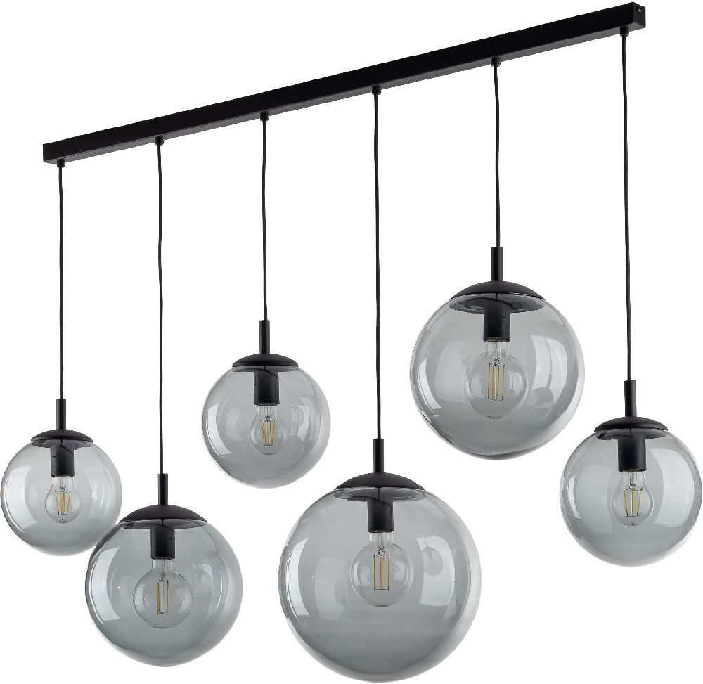 TK Lighting Esme lampe suspendue 6x15 W graphite 5383