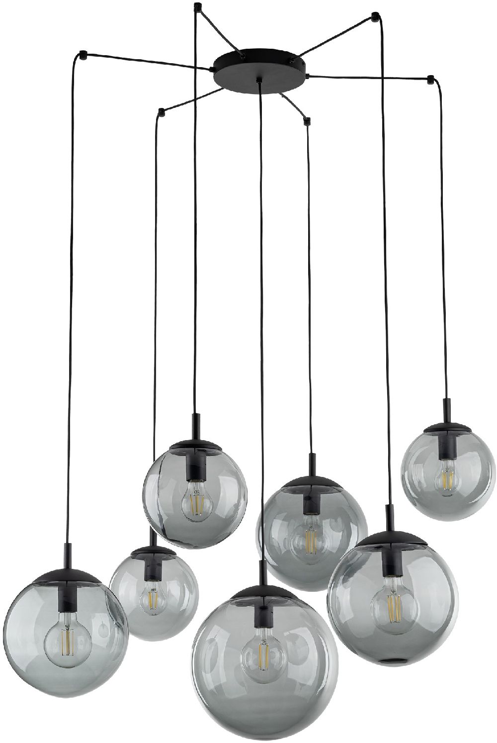 TK Lighting Esme lampe suspendue x15 W graphite 5385