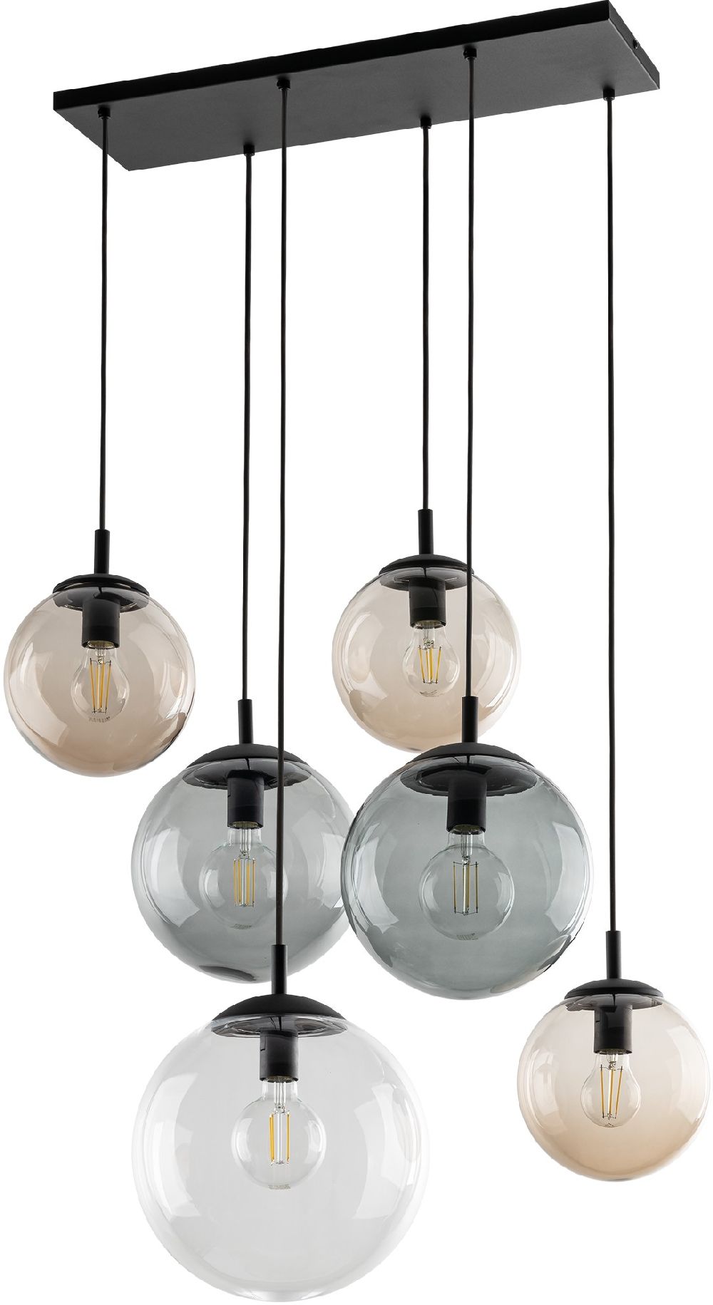 TK Lighting Esme lampe suspendue x15 W graphite 4819