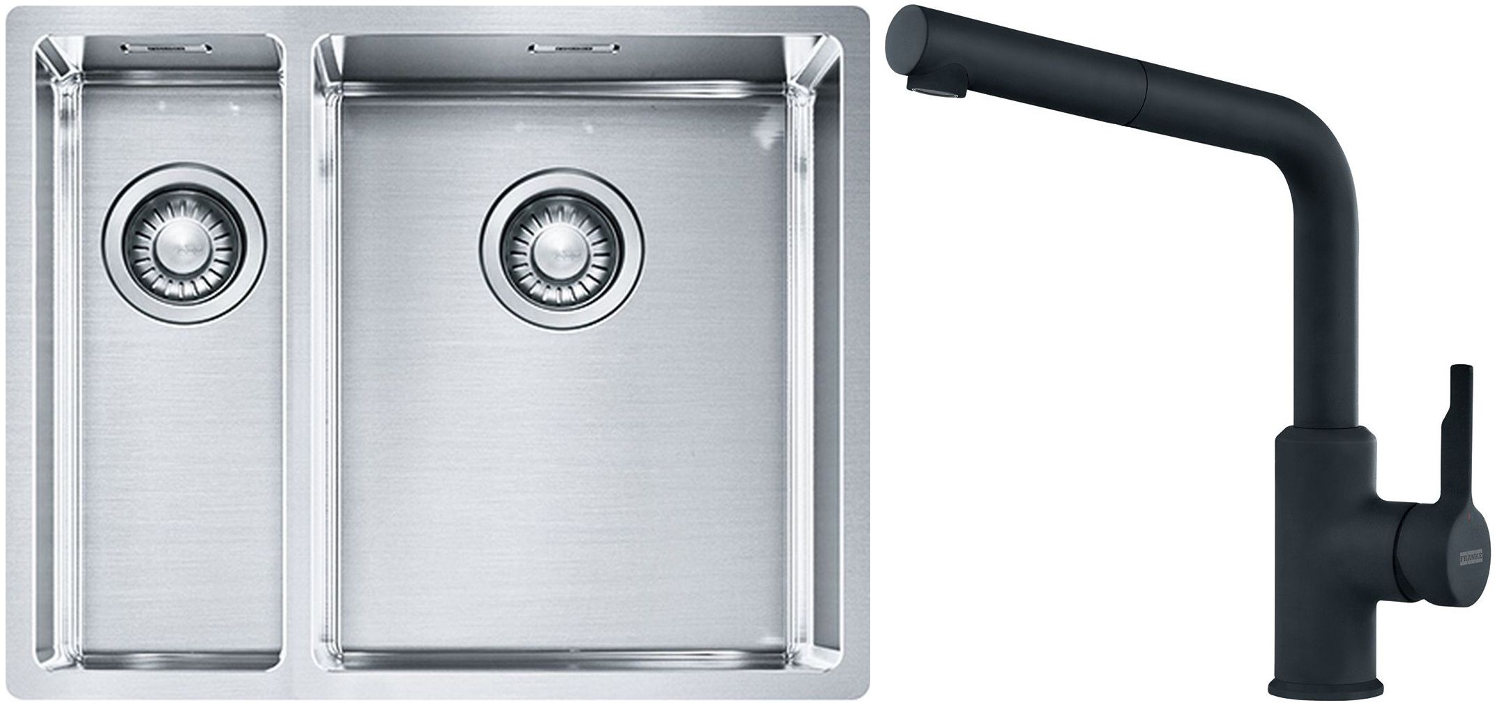 Set évier en acier inoxydable Franke Box 127.0369.916, mitigeur de cuisine Franke Urban 115.0627.523