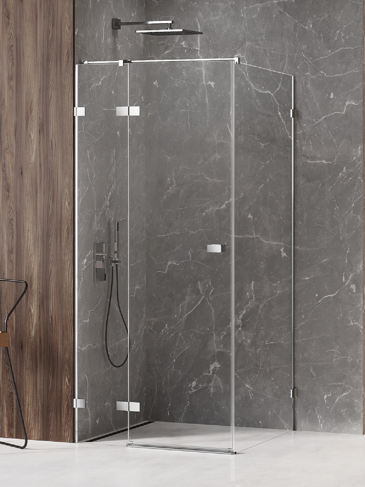 New Trendy Avexa cabine de douche 110x70 cm rectangulaire chrome brillant/verre transparent EXK-1491