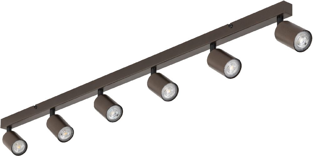 TK Lighting Top plafonnier 6x10 W marron 6183