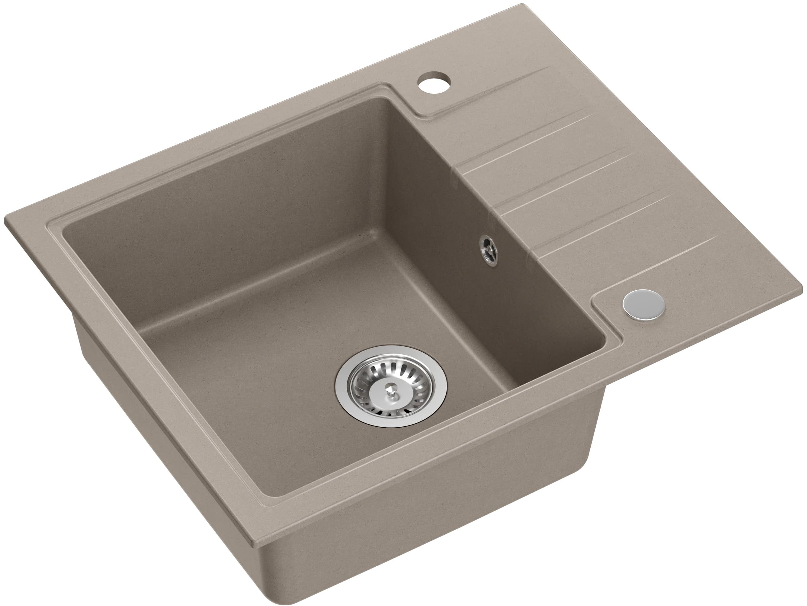 Quadron Peter évier graniteq 62x50 cm beige HCQP6250ST