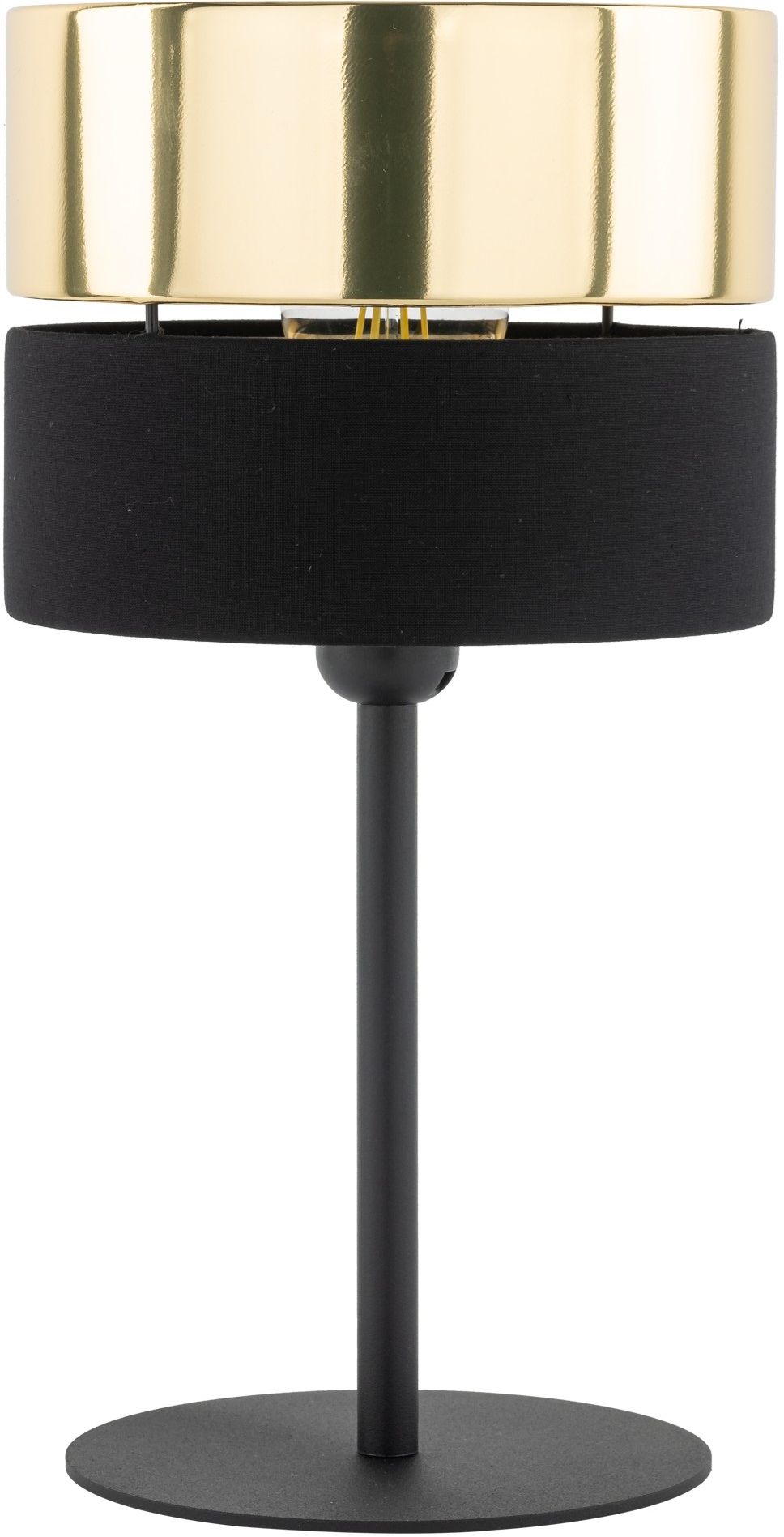 TK Lighting Hilton lampe de table 1x15 W noir-doré 16051