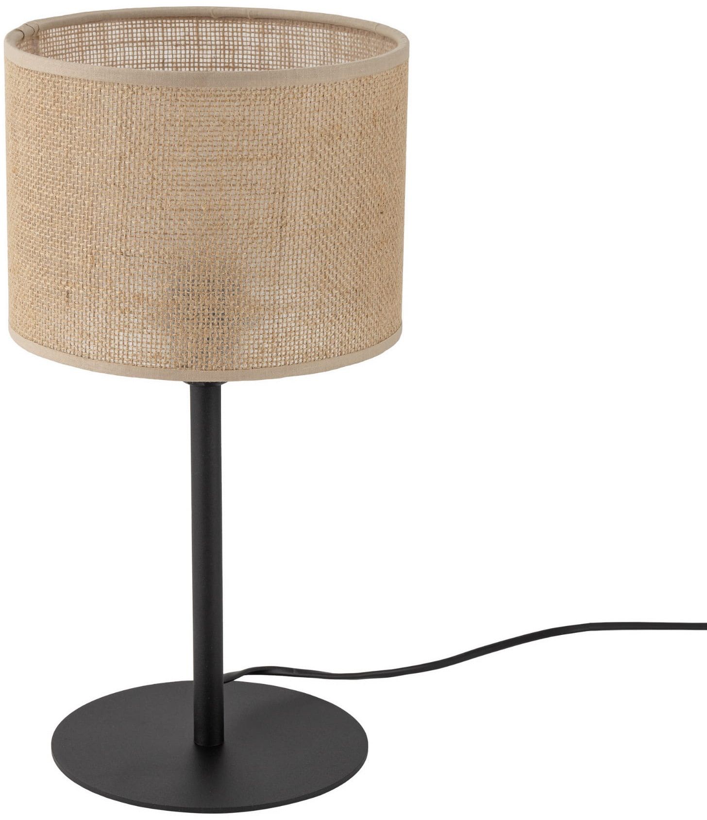 TK Lighting Juta lampe de table 1x15 W noir 5552