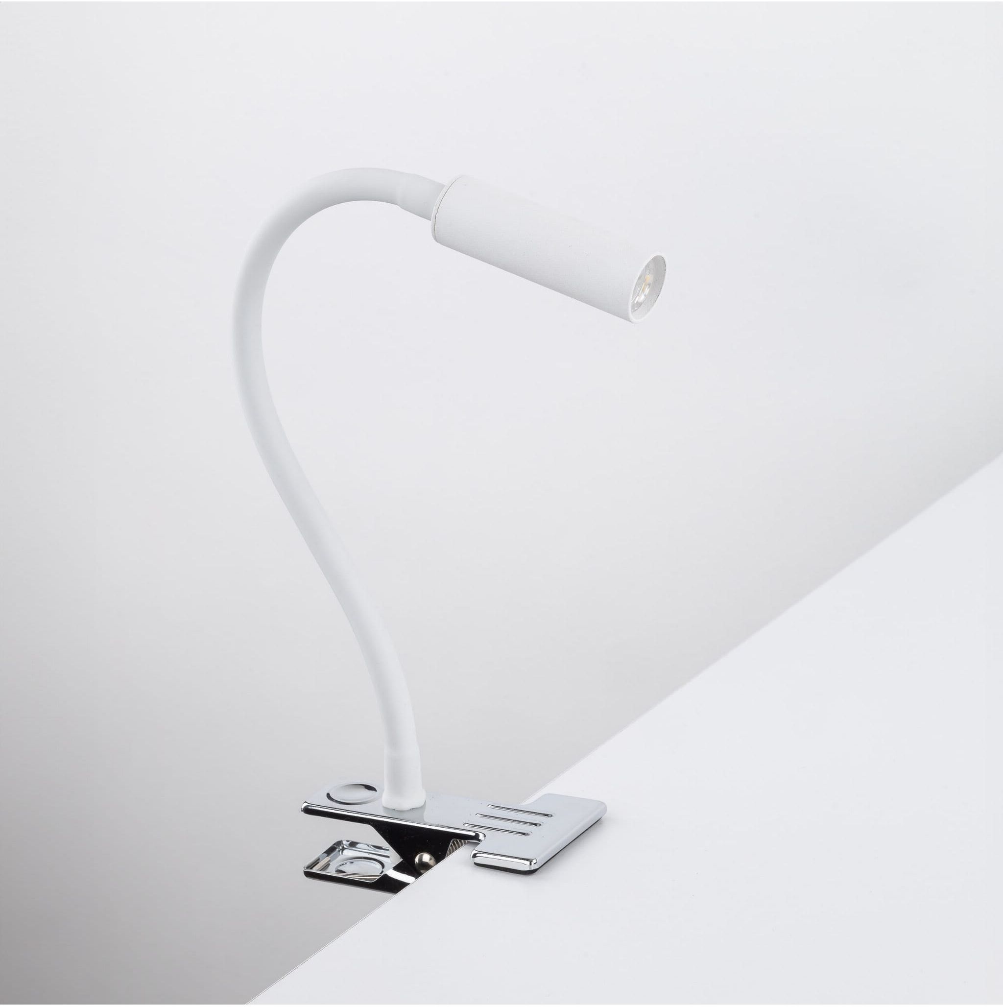 TK Lighting Lagos lampe de bureau 1x6 W blanc-chrome 16024