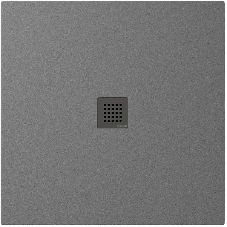 Polysan Treneca receveur de douche carré 90x90 cm gris 84300.31