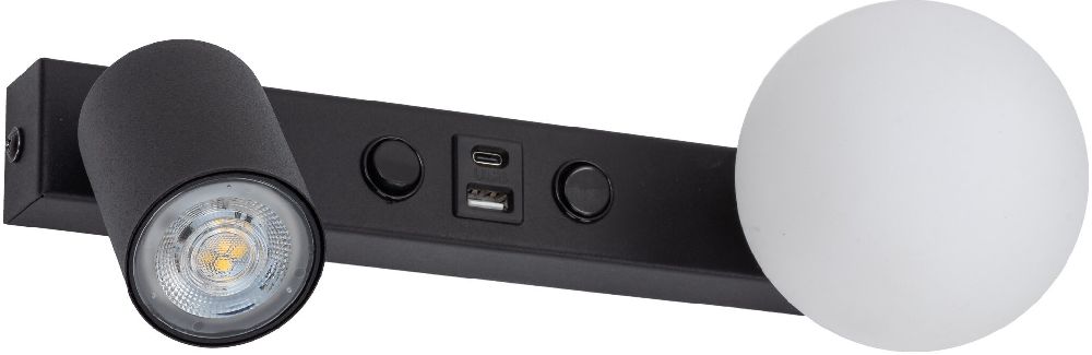 TK Lighting Vox applique murale 2x10 W noir 10152