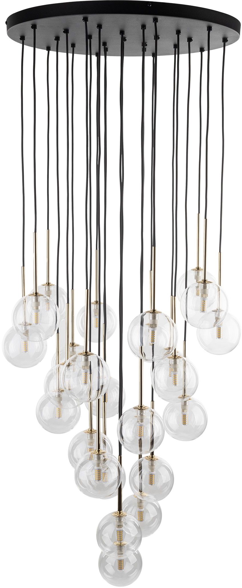 TK Lighting Nilos lampe suspendue x W noir-doré 10099