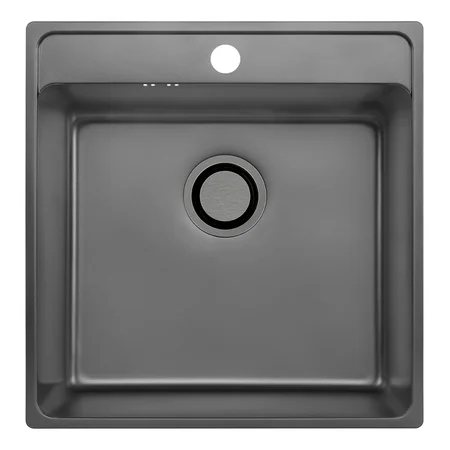 Laveo Besos évier en acier inoxydable 49x48 cm graphite SLB_510T